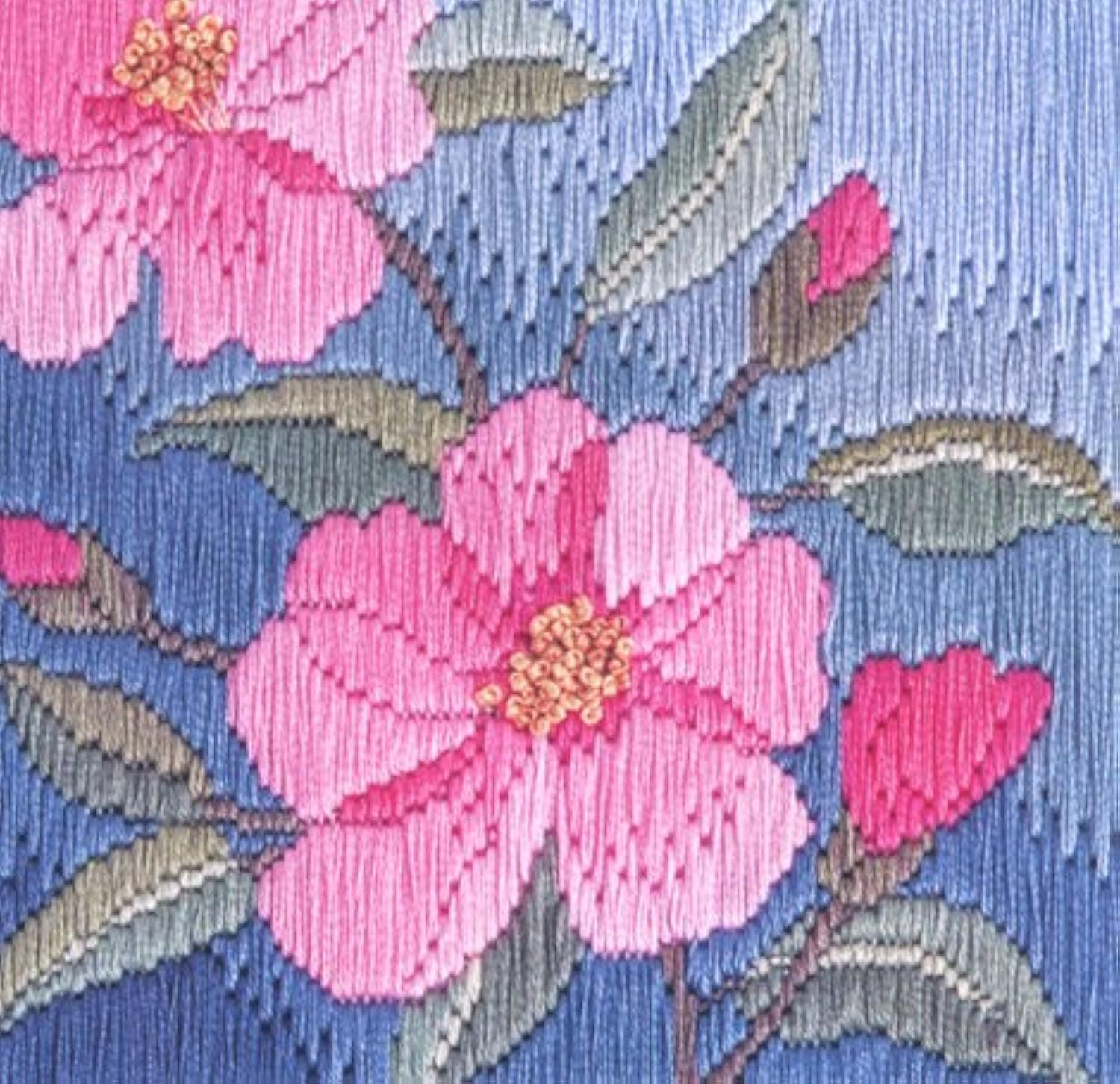 Bothy Threads counted Long Stitch Kit ""Camellias"", 11x11cm, DWSLS14