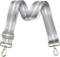 Vista 39 de Correa para bolso, accesorios plateados, correas anchas para bolsa, correa de hombro ajustable para bolsos