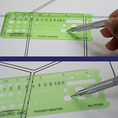 Vista 126 de Pacific Arc Guía profesional de plantillas de planos de casa, con puertas, electrodomésticos, accesorios de plomería