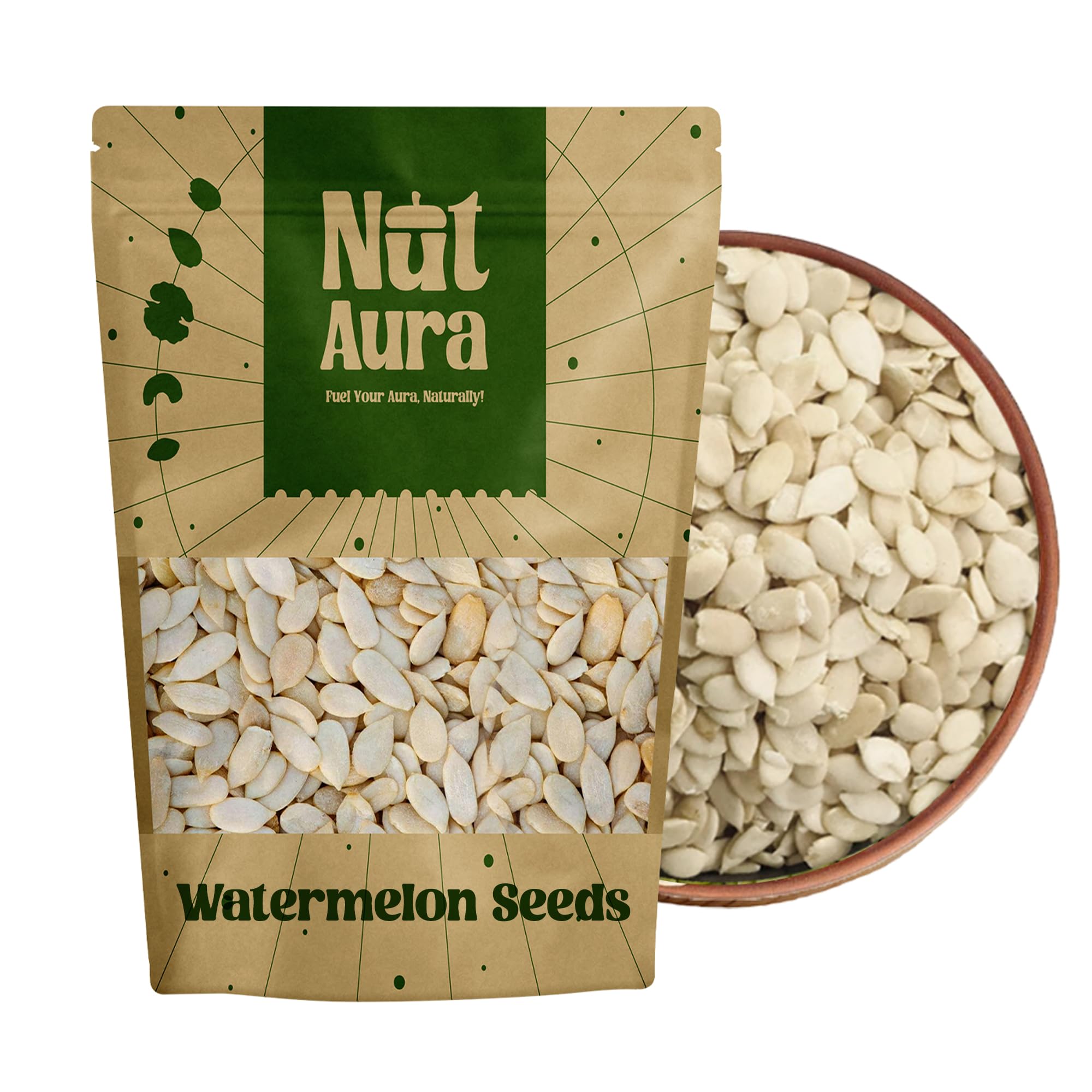 Nut Aura 200 gms Watermelon Seeds | Boosts metabolism & energy | Raw unroasted tarbuj beej | Rich in protein & magnesium | Ideal for snacking, baking, cooking