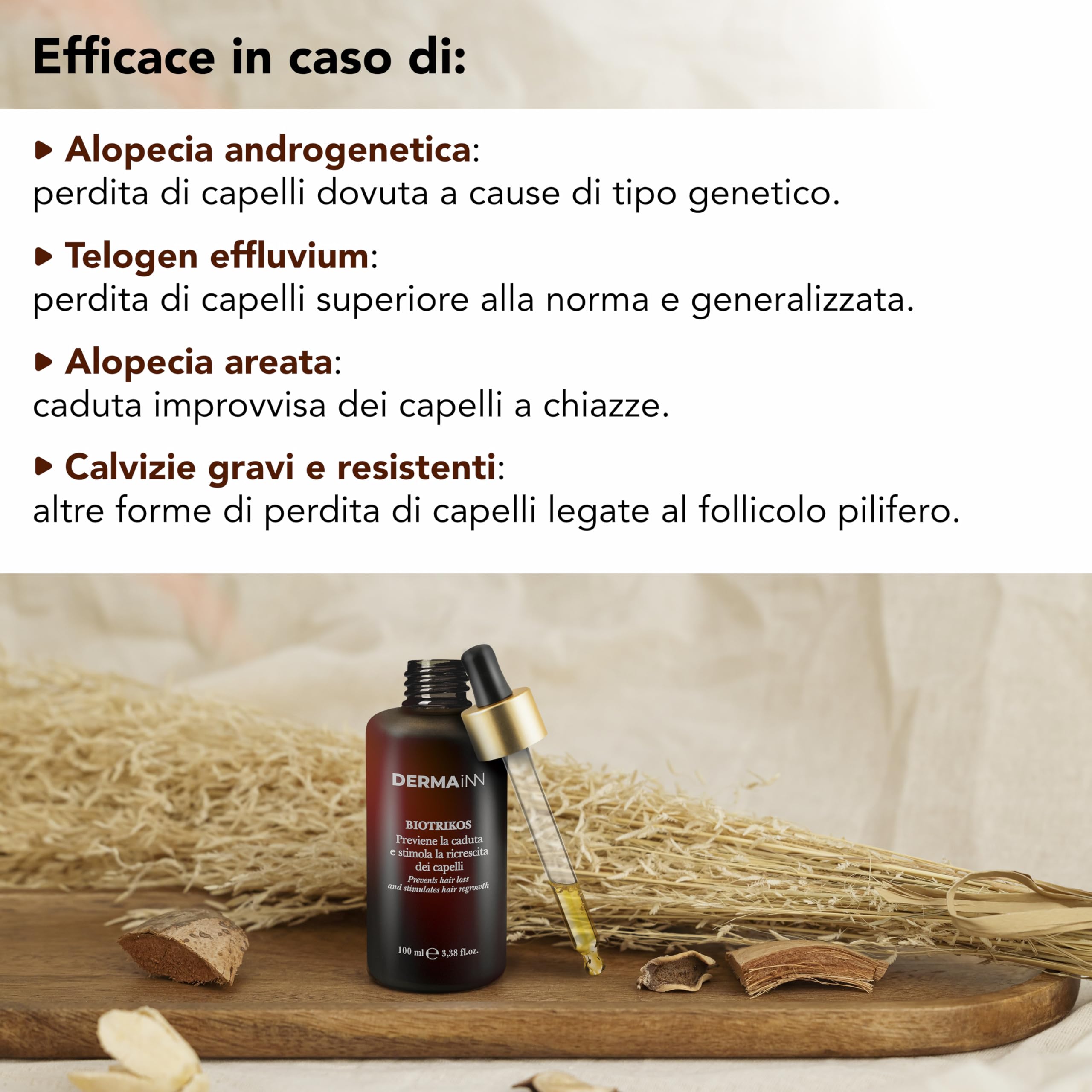 Biotrikos Fiale Anticaduta Capelli Donna e Uomo - Siero Crescita Capelli, Lozione Anticaduta e Ricrescita Capelli per Uomo e Donna, Olio Crescita Capelli, Siero Notte per Capelli
