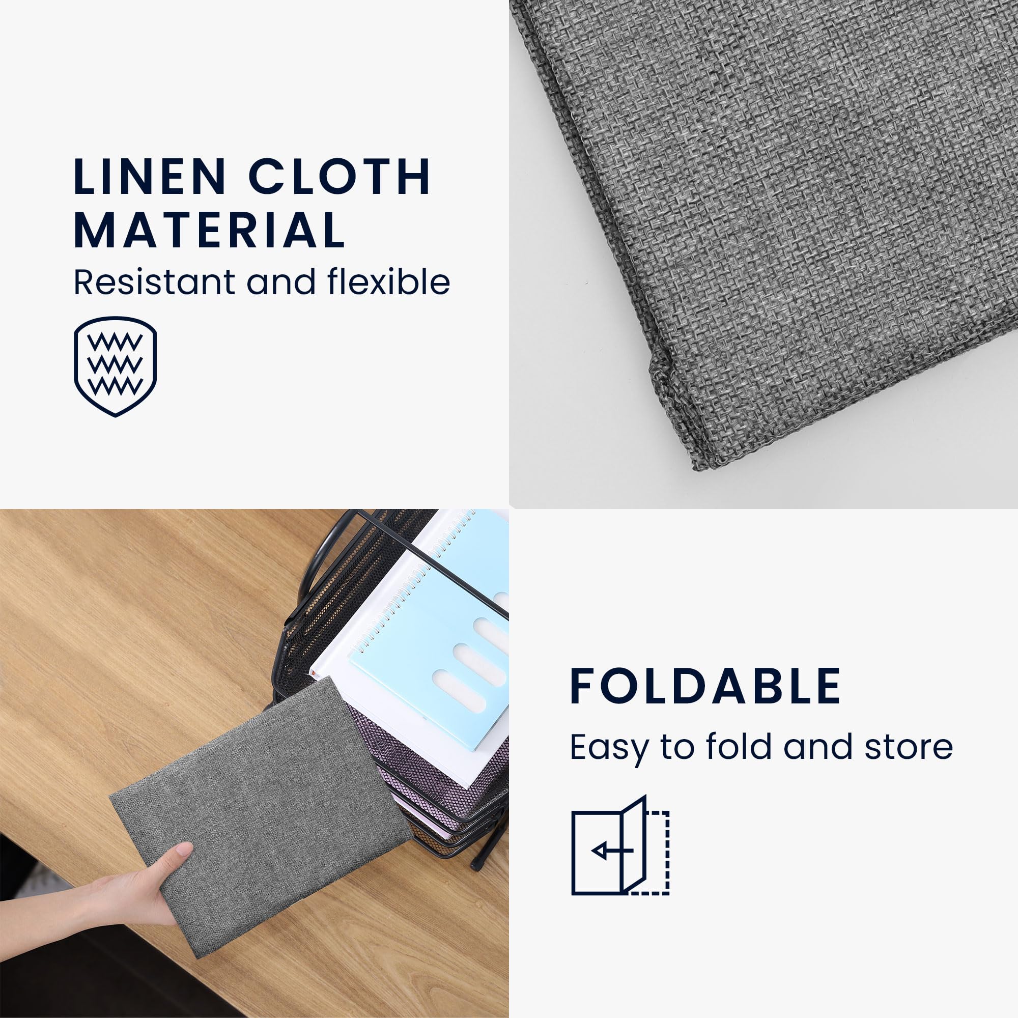 kwmobile Housse Imprimante Compatible avec Brother DCP-L3510CDW / L3710CW / L3730CDN / L3750CDW Housse - Housse de Protection pour Imprimante en Lin - bleu-gris