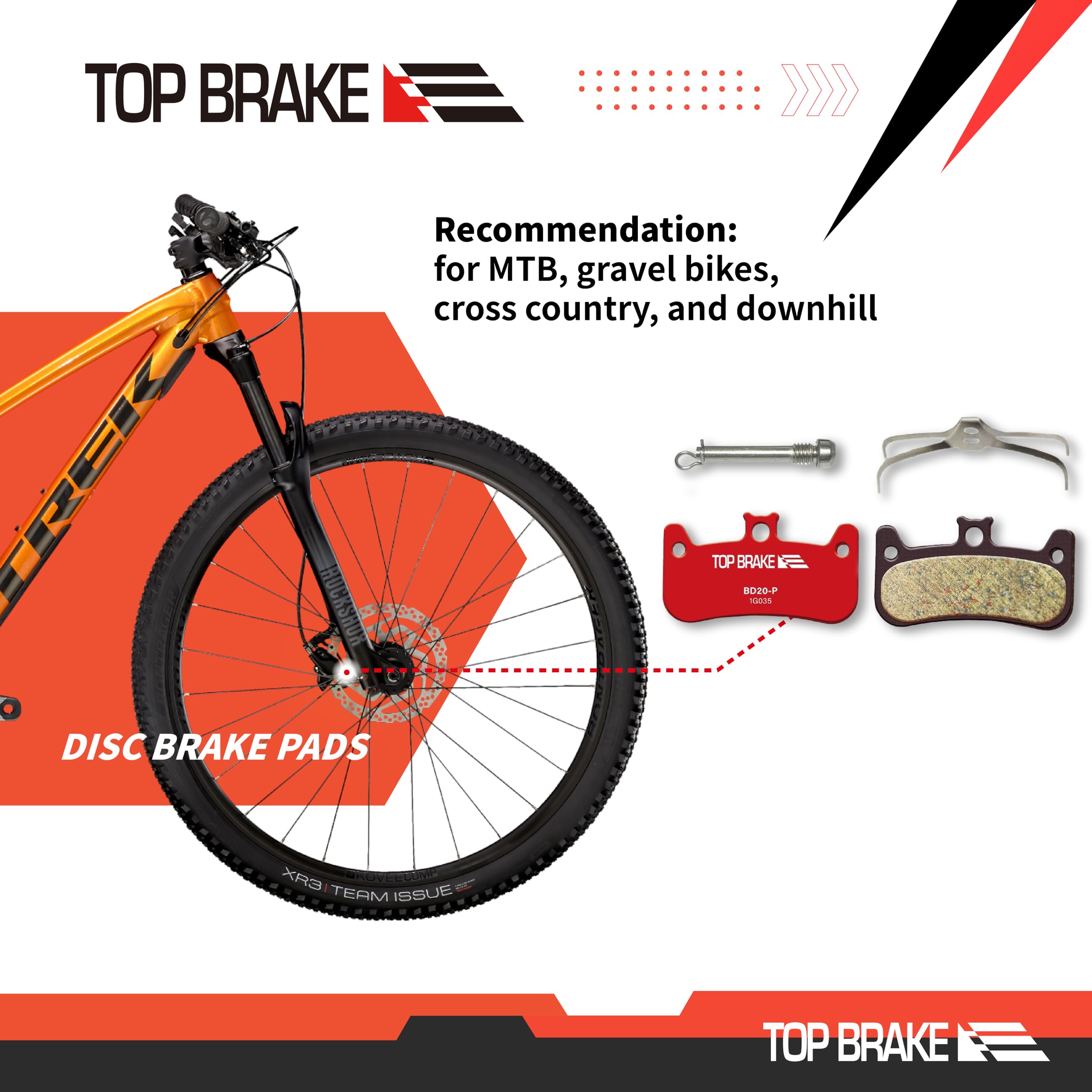 Pastiglie Freni Mountain Bike Top Brake - Per Formula Cura 4, Composto Ceramico Rosso - Foto 8