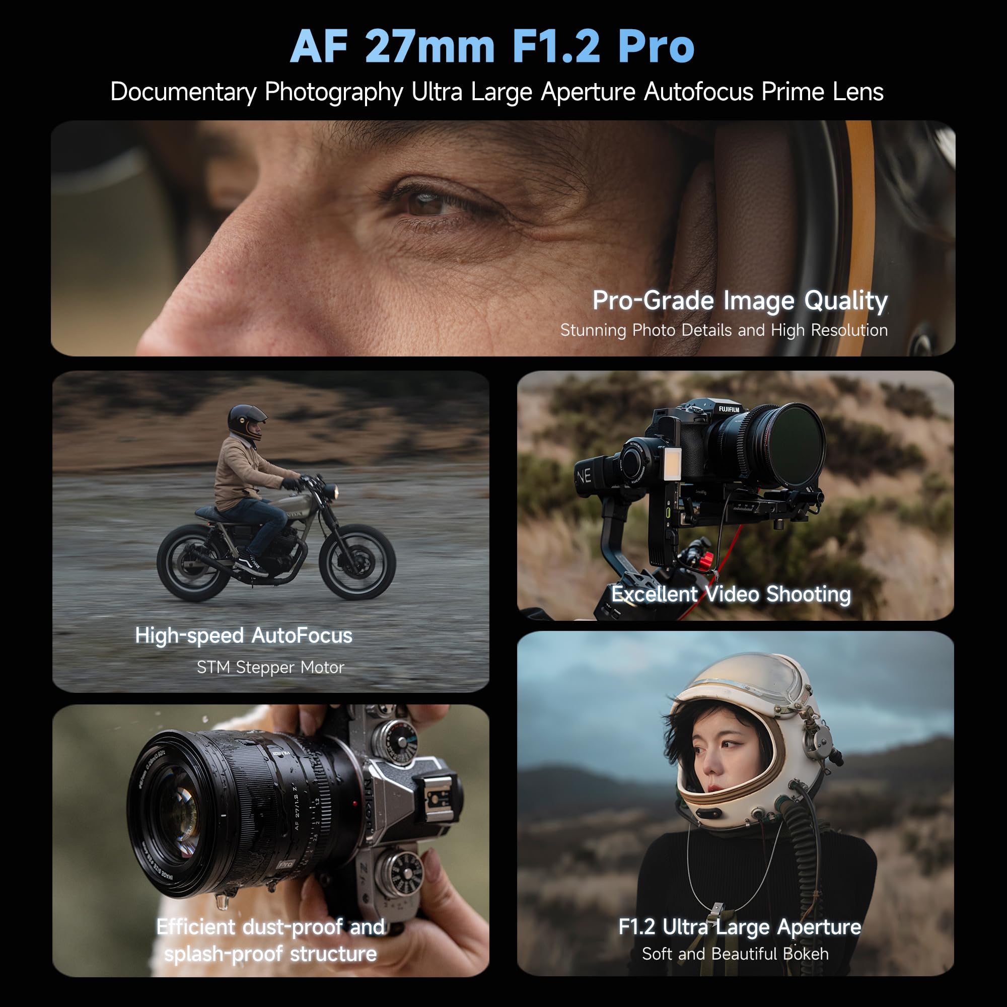 Amazon.com : VILTROX AF 27mm F1.2 XF PRO Lens for Fuji-X Mount, f