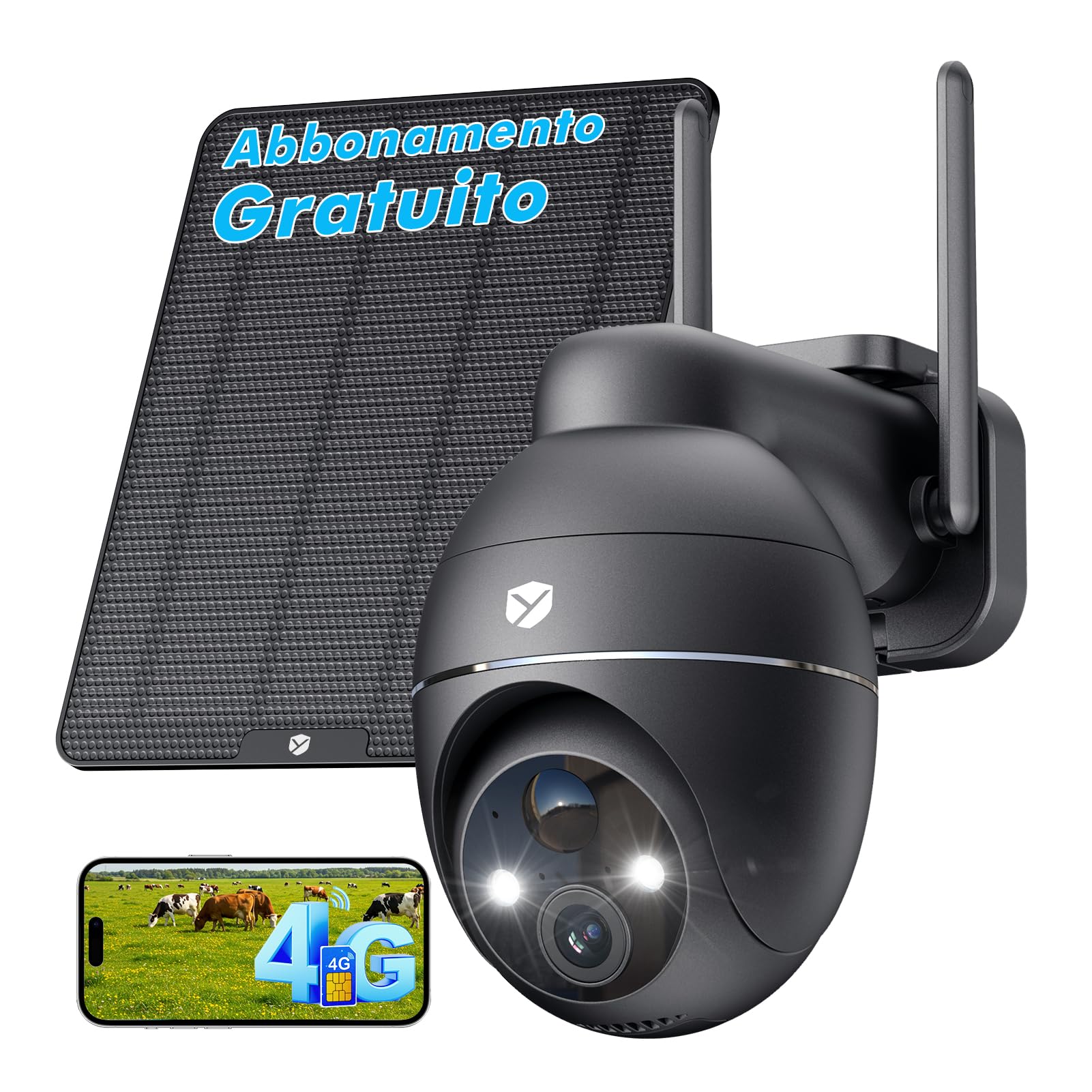 Telecamera Panoramica Wifi 720p Con Batteria Ricaricabile E Power Bank 2 In 1 Presa Americana 90511134