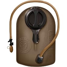 CamelBak Mil‑Spec Crux Short Hydration Reservoir, High‑Flow 100oz / 3L Tactical Water Bladder with Shutoff Valve, Brown