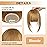 NAYOO Bangs Hair Clip in Bangs 100% Real Human Hair Extensions French Bangs Clip on Air Bangs for Women Hairpieces Curved Bangs (Blonde)