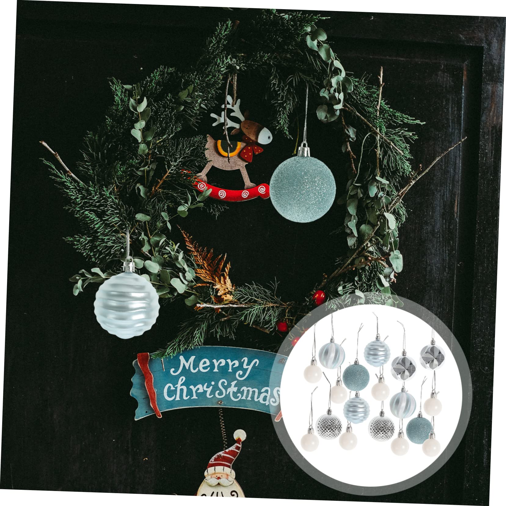 IMIKEYA 78 STK Weihnachtskugeln Mini-Weihnachtskugel Vintage Weihnachtsschmuck Weihnachtsbaum Hängende Dekoration Weihnachten Hängen Weihnachtsdekoration Weihnachtskugelverzierung Blue P.s