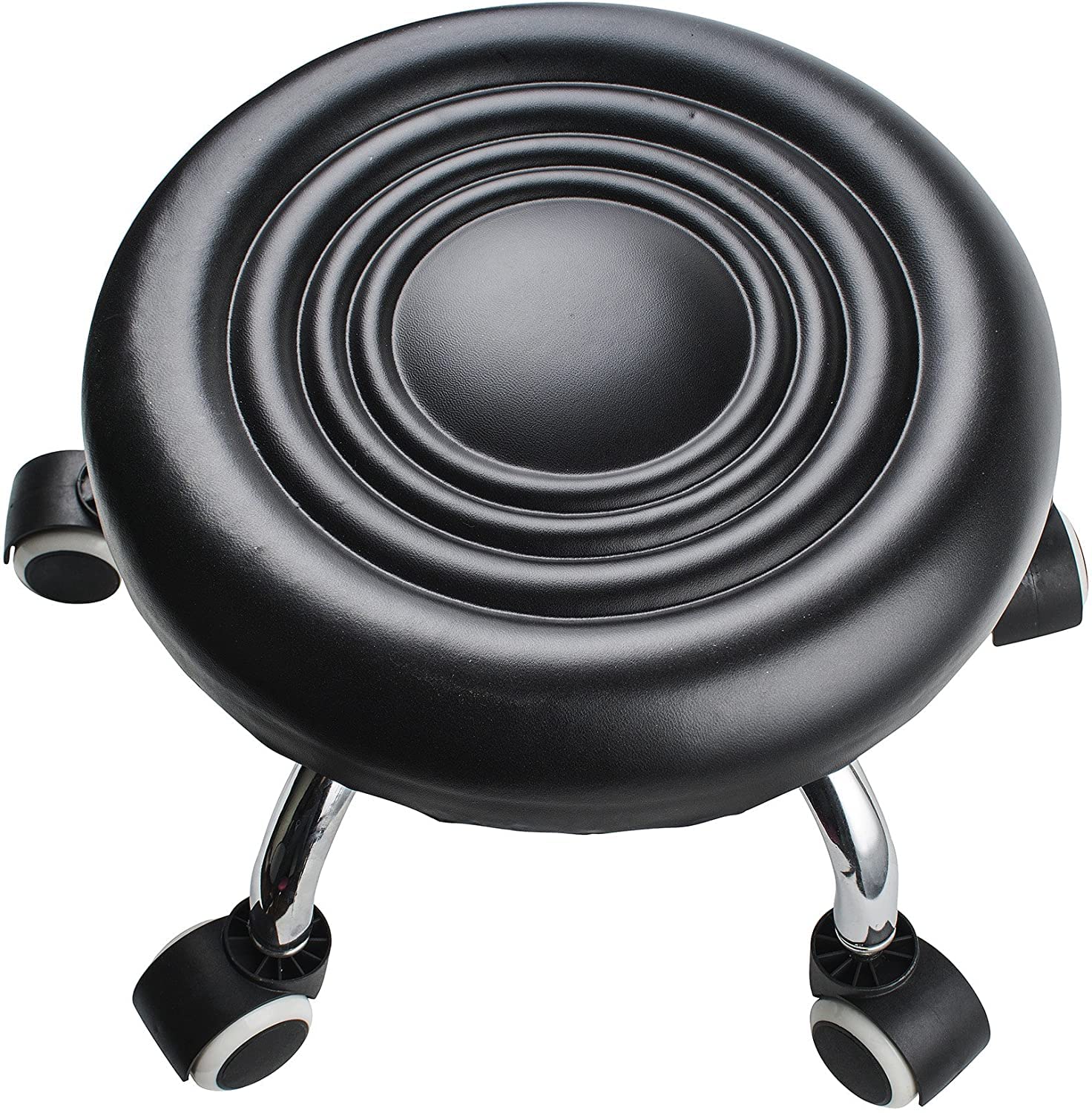 IYB360° Swivel Rolling Stool Low Rolling Stool Rolling Kitchen Stool