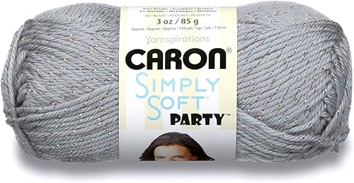 Miniatura 23 de Caron Simply Soft Feathered Gray Yarn - Paquete de 3 unidades de 170 g/6 oz - Acrílico - 4 medianos (peinado) - 288 metros - Tejido/ganchillo