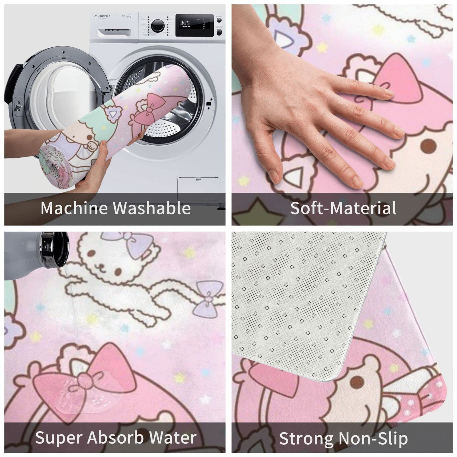 Amazon | リトルツインスタース キキララ バスマット お風呂マット