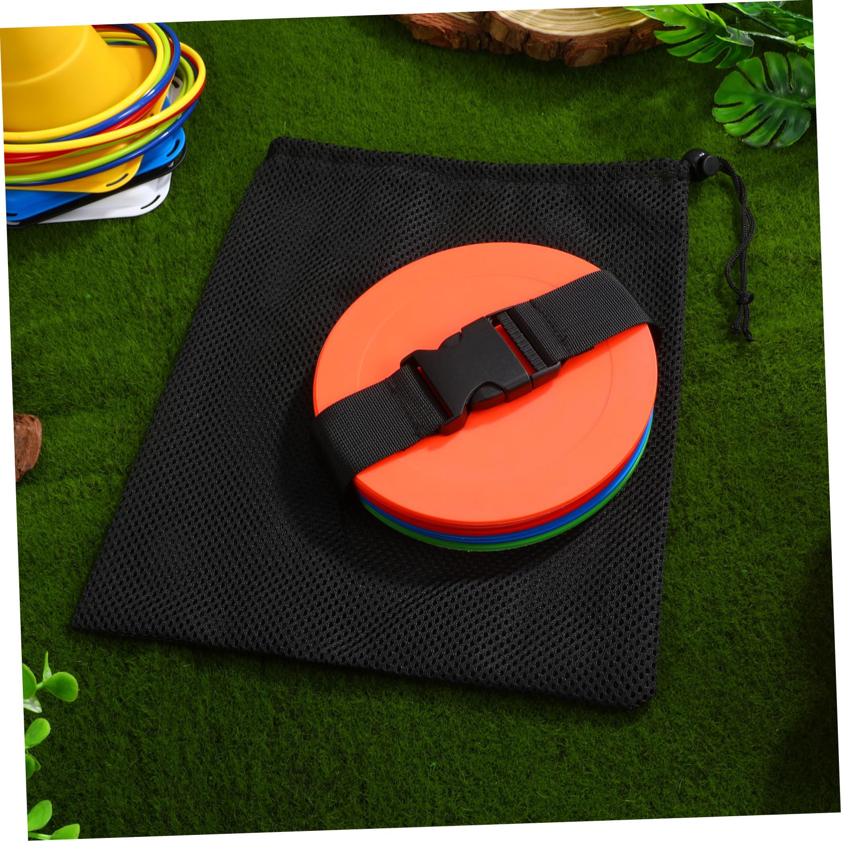 BESTonZON 12pezzi Coni Piatti da Calcio per Allenamento Sportivo Marcatori Disco Piatto per Agilità e Giochi in Classe di Coni per Calcio e Basket Resistente all Usura e Facile da Trasportar