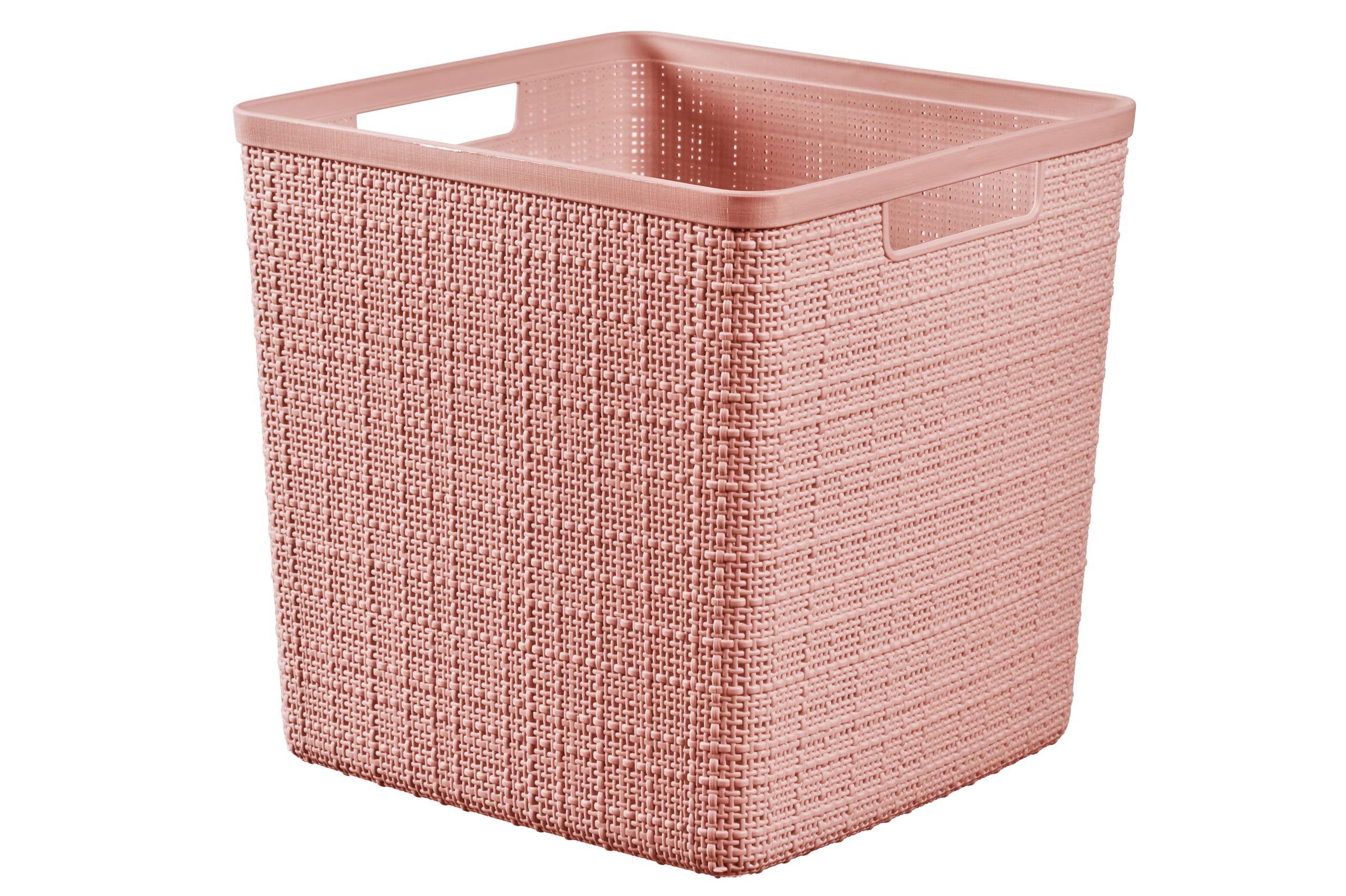 CURVER Jute boîte de rangement rose dawn cube 17L finition tressée
