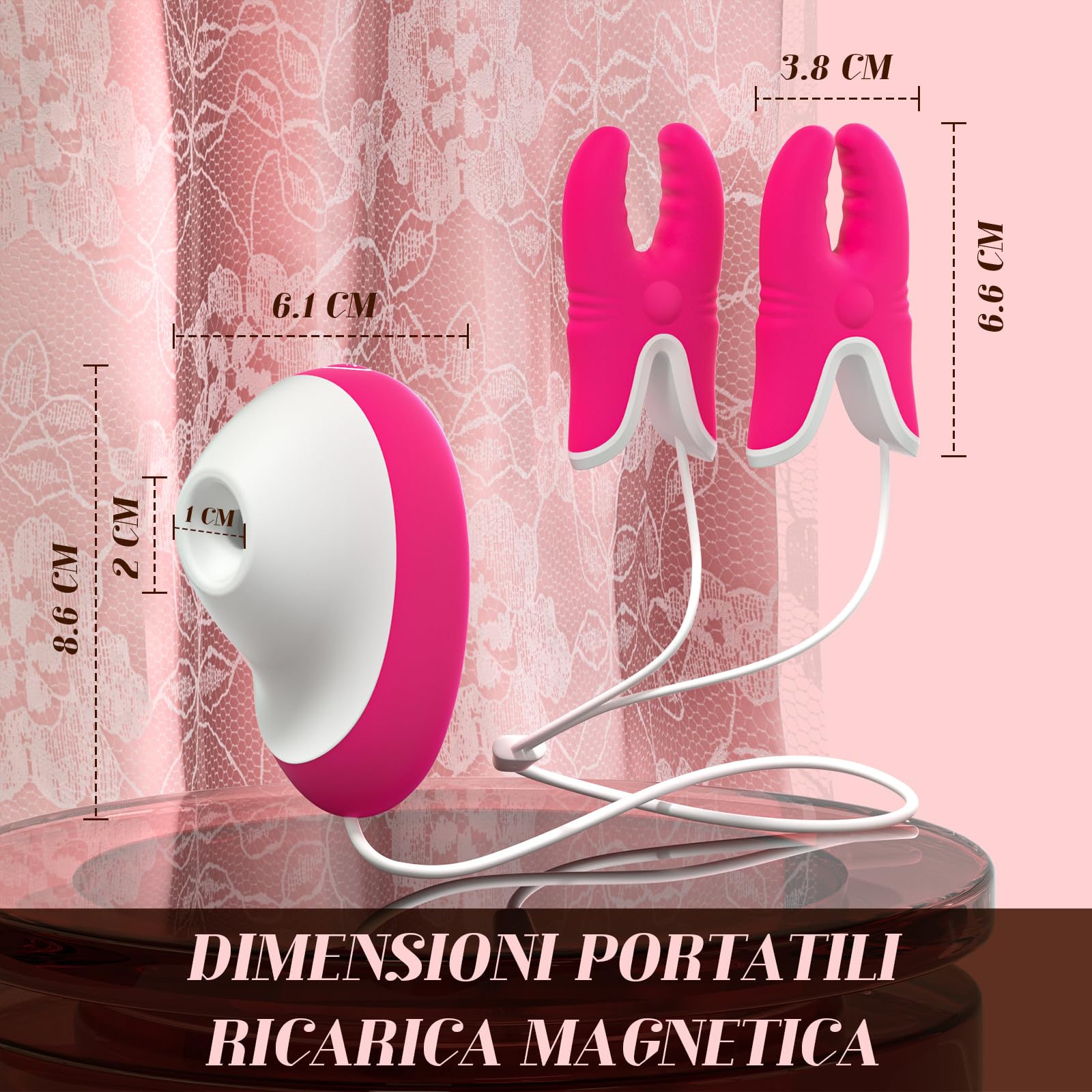 Pinze per Capezzoli Vibratore Giochi Erotiici per Coppie - Sexytoysys Vibratoreper Donna Professionale Sex Toys Succhia Stimolatore Clitoride Femminile, Vibratori Bdsm Toy Sessuali per Adulti Sexy
