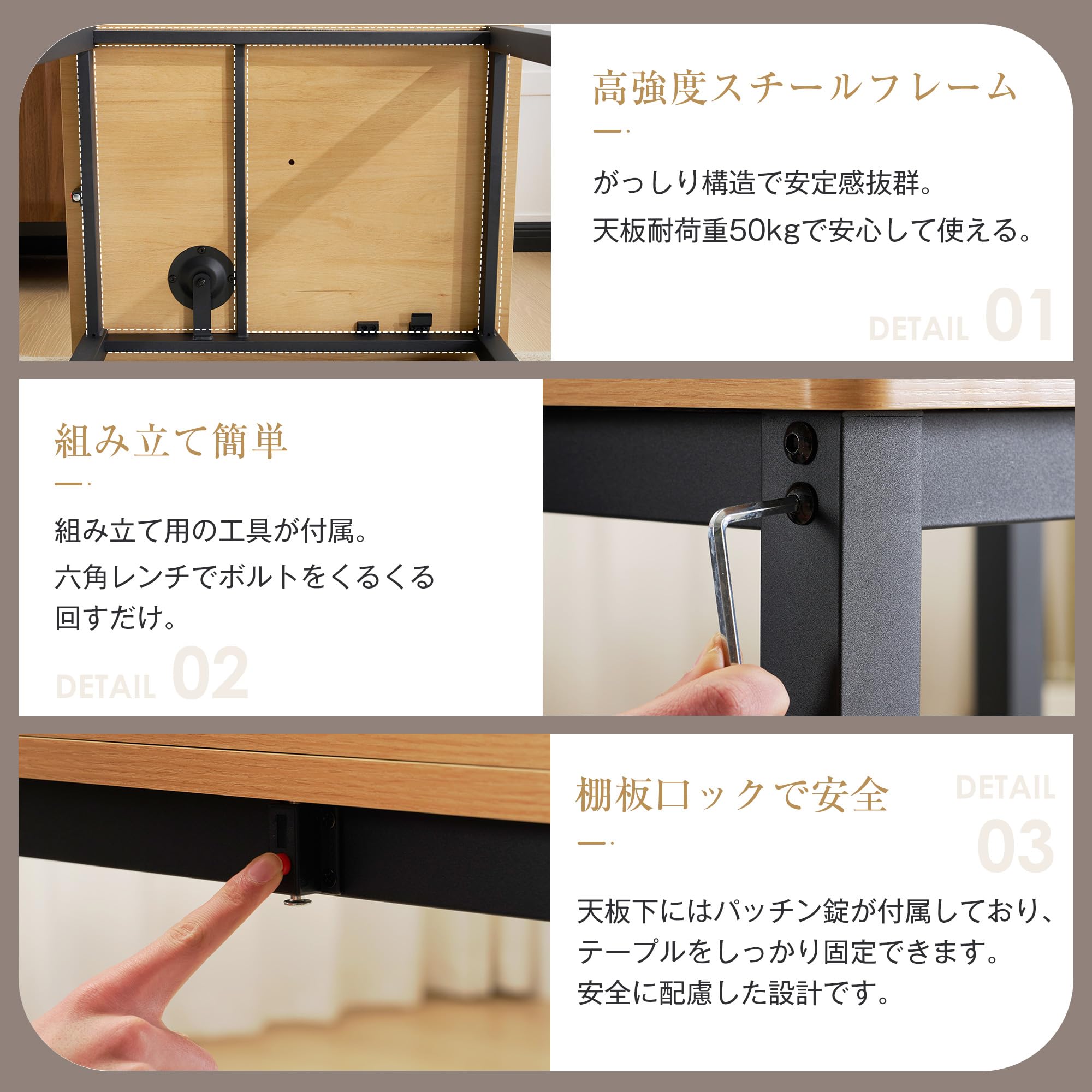 Amazon.co.jp: Cozynest 【テーブル単品】ダイニングテーブル 天板が