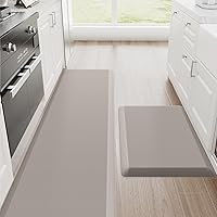 Vista 50 de StepRite Tapetes de cocina, 2 piezas, tapetes de cocina acolchados antifatiga para piso, tapetes de escritorio antideslizantes de pie, juego