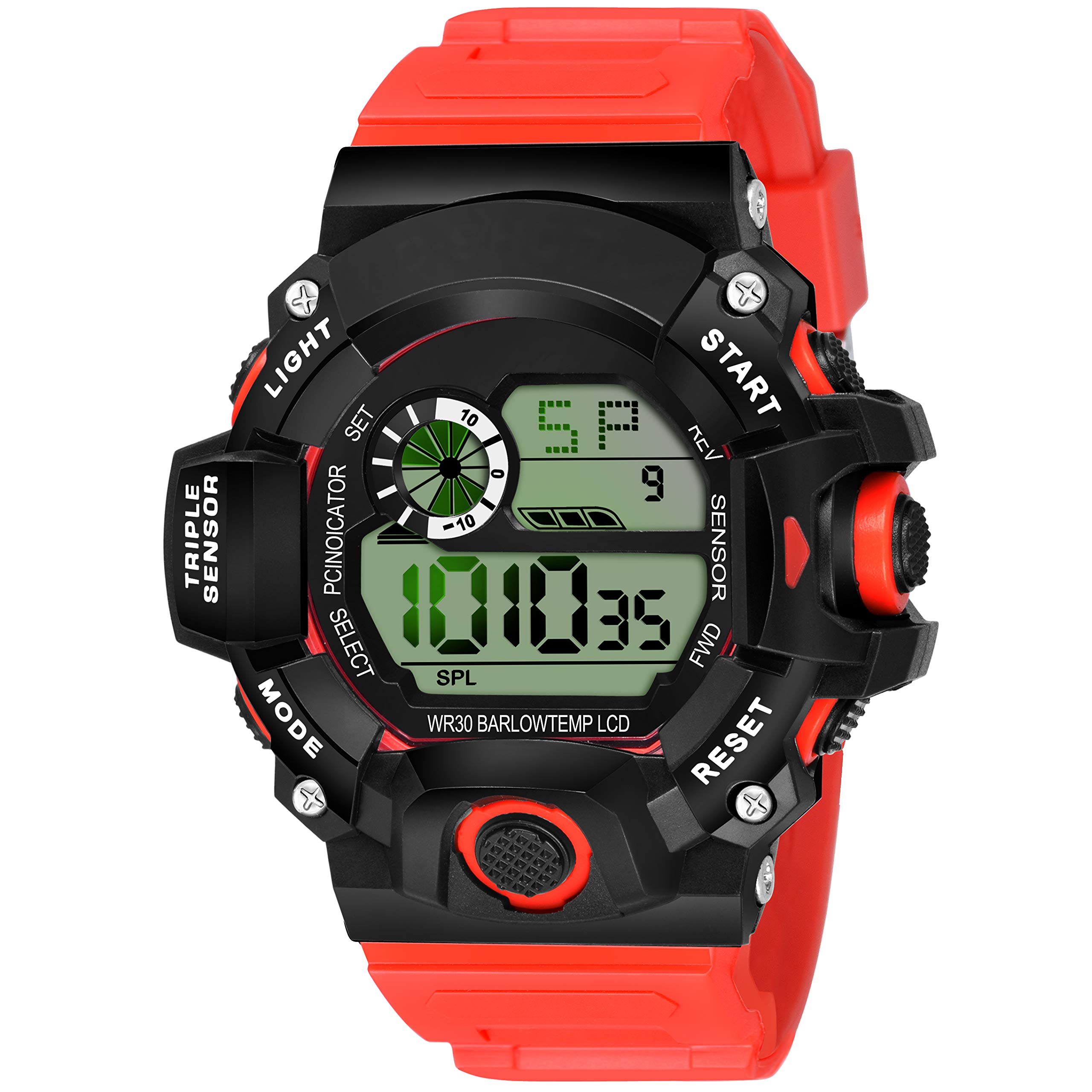SWADESI STUFF Rubber Multi Function Kid Digital Watch For Boys (Red), Black Dial, Multi-Color Band (B08P3KP7WW) Amazon Price History, Amazon Price Tracker