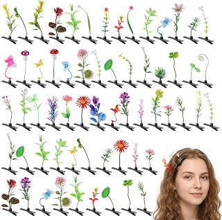 200 Pcs Bean Sprout Hair Clips, Mixed Style Plant Hairpins | Funny Headwear Hair Accessories for Women Kids Girls Crazy Hair Day School Home Party Decoration