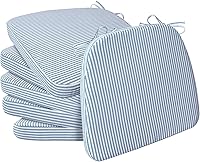 Vista 127 de AAAAAcessories - Cojines para silla en forma de D, 2" de espesor, almohadillas para sillas de comedor con lazos y removibles, cubierta lavable a