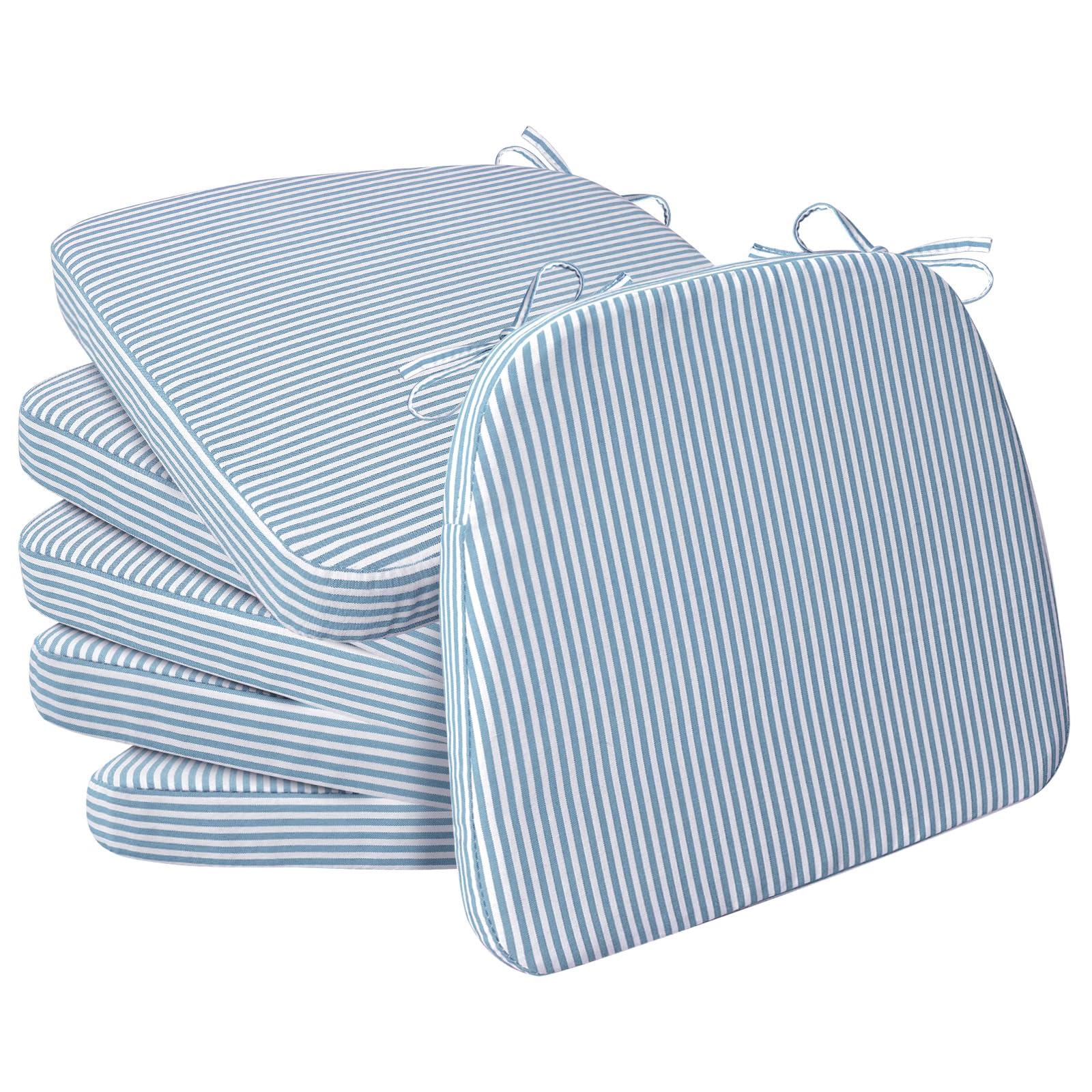 AAAAAcessories Chair Cushions for Dining Chairs, 17 x 16 x 2 in, Set of 6