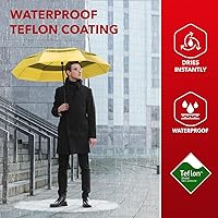 Vista 7 de Repel Umbrella Paraguas de viaje resistente al viento para lluvia, fácil de abrir automáticamente, paraguas duradero y compacto, marco de fibra