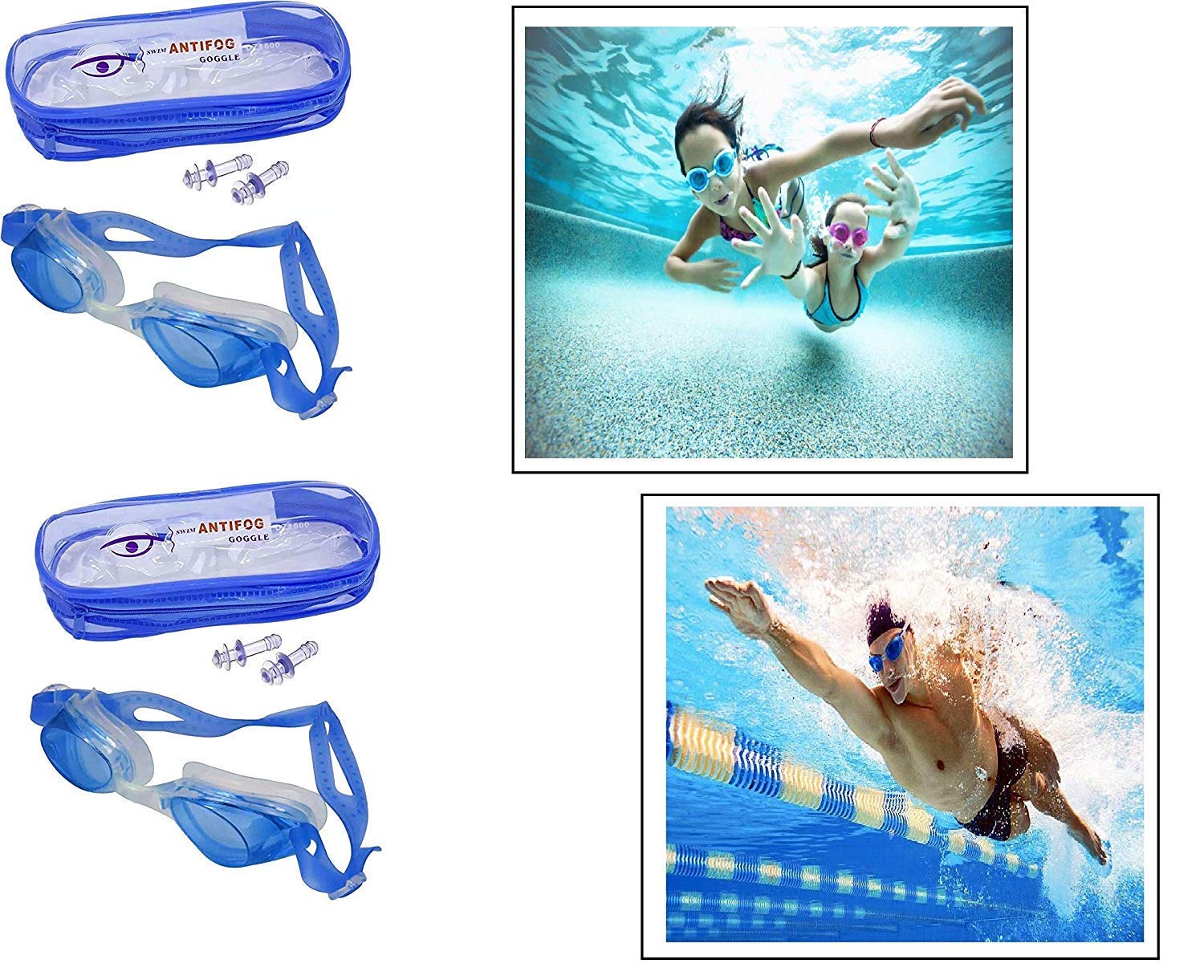 IYAAN Set Of 2 Pcs Summer Swimming Accessories Swim Goggles/Anti-Fog Swimming Goggles Pack Of 1 (Combo 2) (B07R8JZHHL) Amazon Price History, Amazon Price Tracker