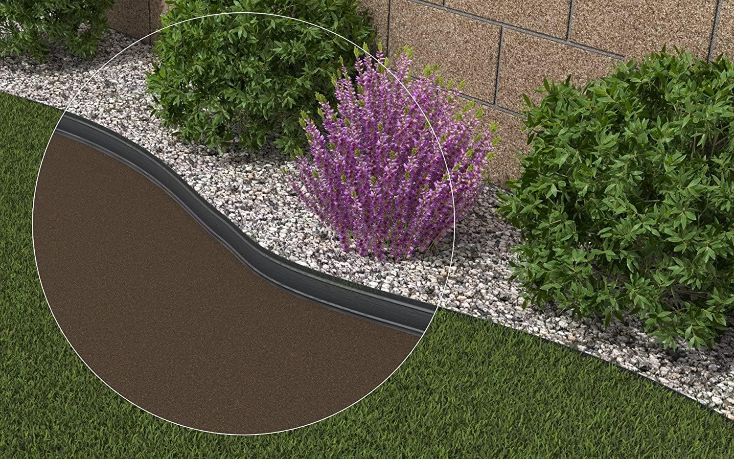8 m Giardino bellissa plastica 125/4 mm - Bordo flessibile in plastica per Prato - Bordatura per aiuole, Bordo da giardino in plastica, Giardino flessibile da giardino, Idee da giardino
