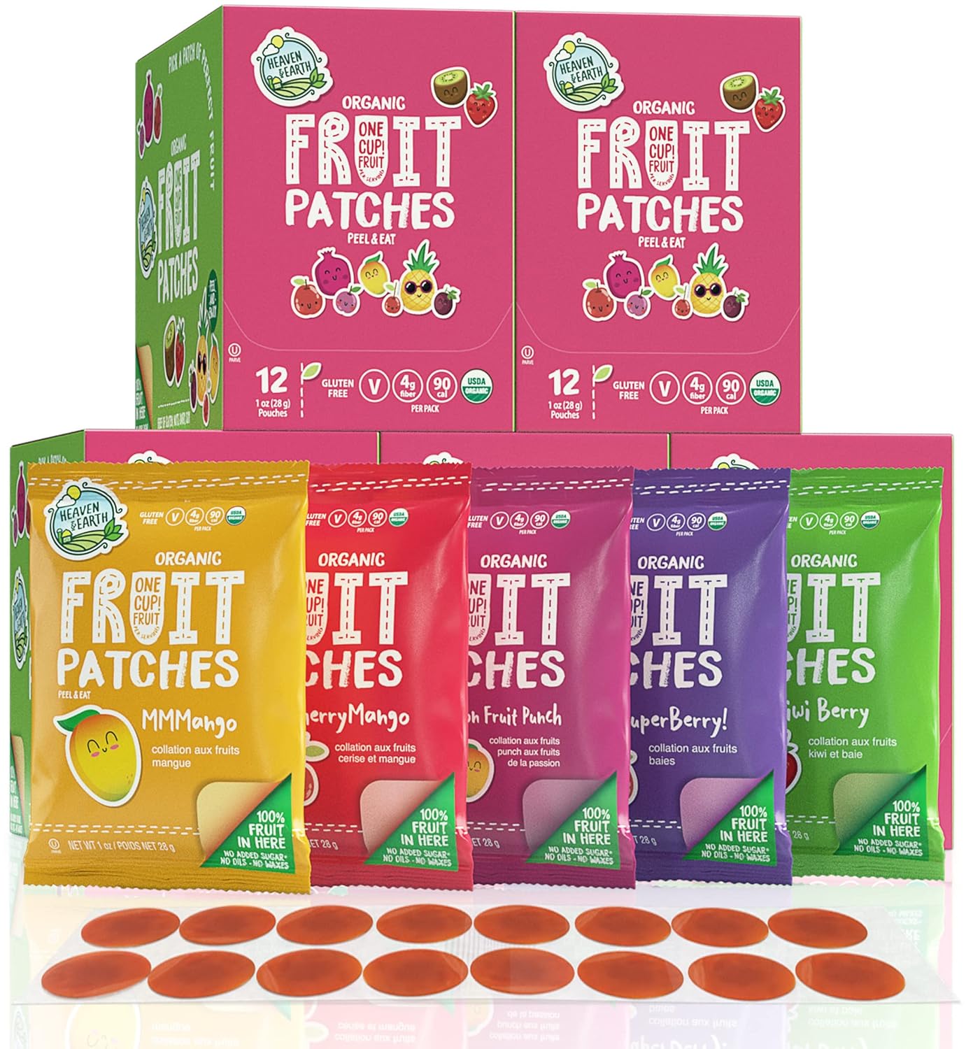 Heaven & Earth Organic Fruit Patches, 5 Flavor Variety Pack