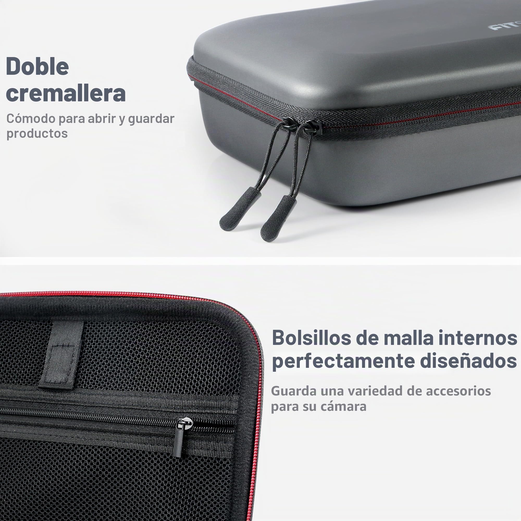 FiTSTILL Funda rígida de transporte y protección para cámaras de acción compatibles con Go Pro Hero 12/11/10/9/8/7/Insta 360