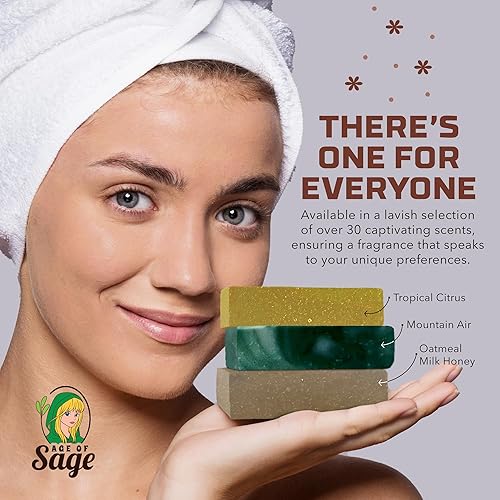 Miniatura 7 de Age of Sage Jabón de barra natural para hombres  Juego de regalo de barras de jabón de baño veganas  Jabón artesanal hecho a mano con aceite