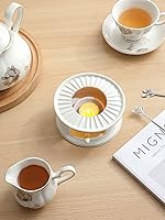 Vista 3 de Calentadores de tetera de cerámica, calentador de té de café y té con leche, set de té (con sostenedor de vela)