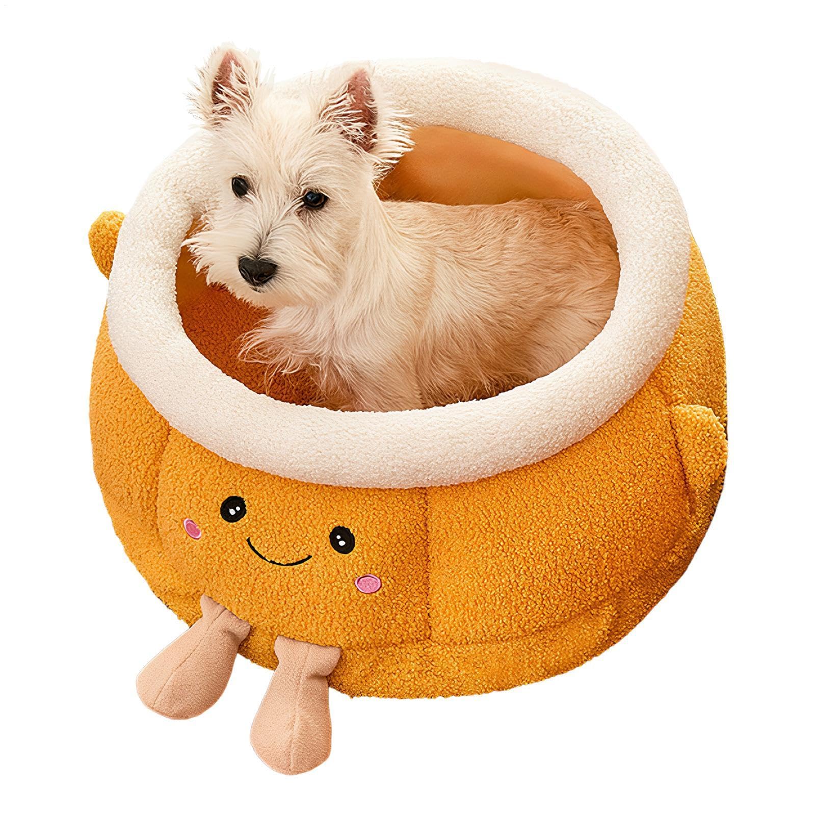 Cama Cerrada Gatos Suministros Para Perros Lindos Y De Naranja Cálido | Cama Cueva Para Gatos Para Exteriores Invierno Viaje Coche Camping Escritorio Mesilla Ventana Sillón Sofá Habitación