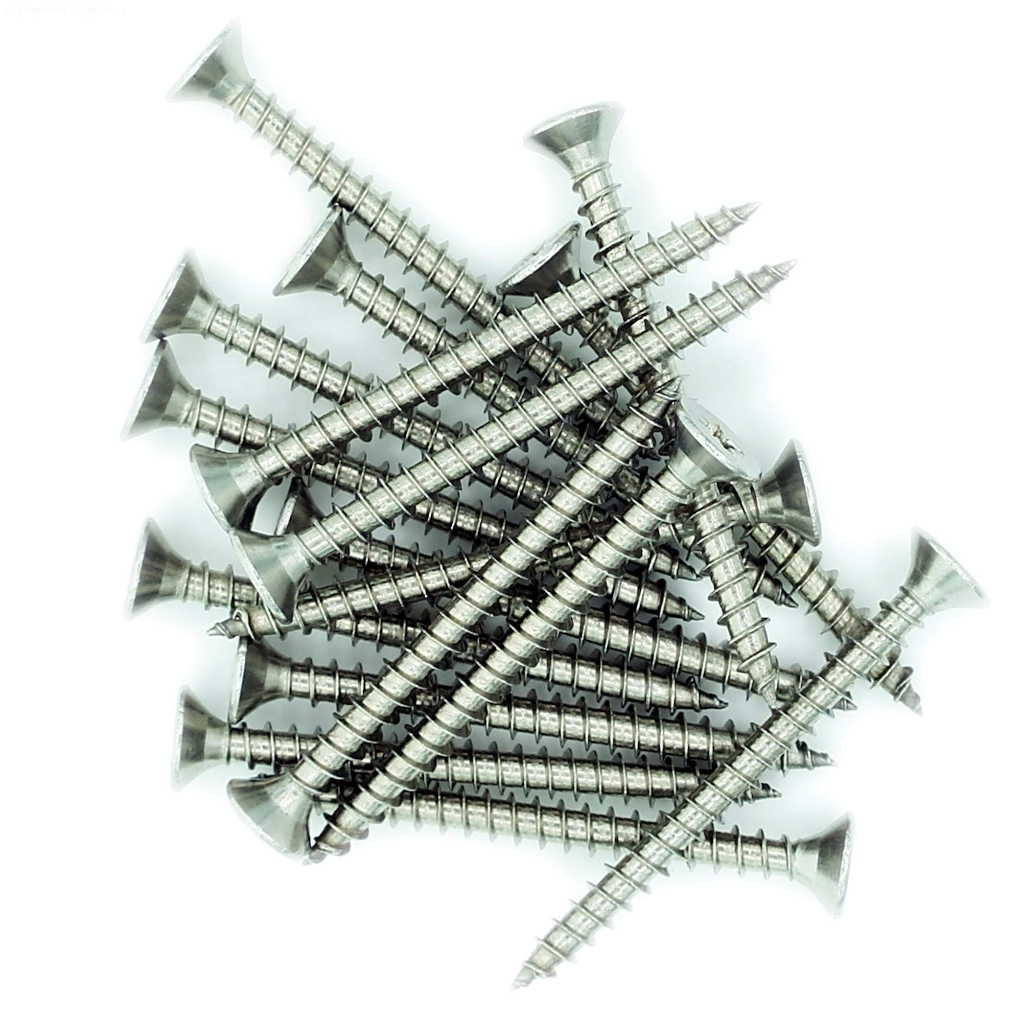 Singularity Supplies No.6 X 1.2 (4Mm X 30Mm) Pozi Countersunk Chipboard Screw - Stainless Steel (A2) (Pack Of 20)