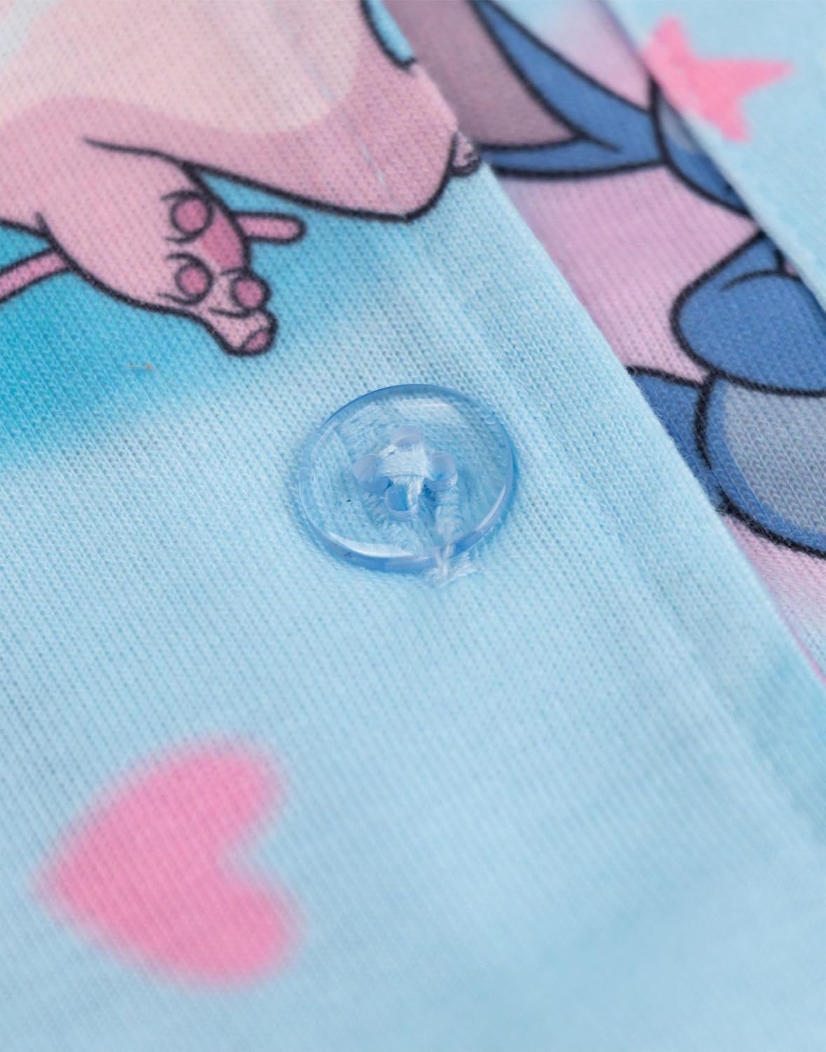 Disney Lilo & Stitch Girls Blue Long Sleeve Long Leg Pyjama Set | Lilo & Angel Character Nightwear
