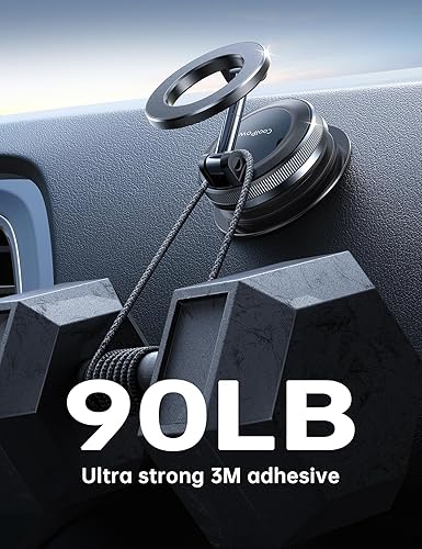 Miniatura 6 de Coolpow Soporte magnético para teléfono de automóvil al vacío potencia magnética más fuerte para montaje de automóvil Magsafe Succión más
