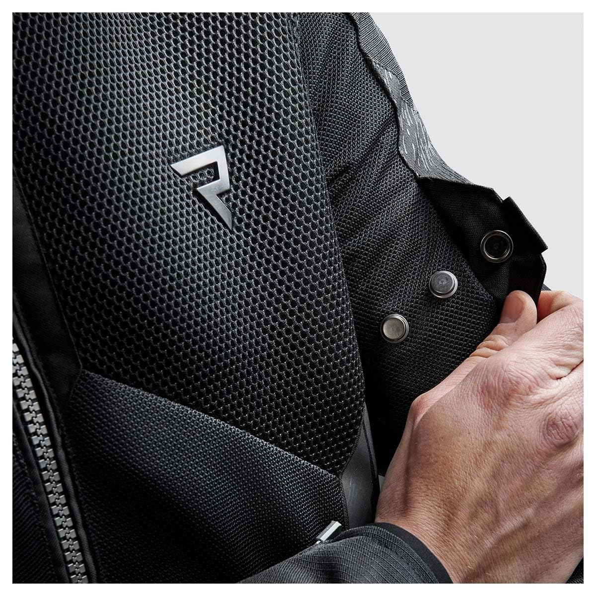 REBELHORN Jax Giacca da Moto Uomo | Tessile | Protezioni per Gomiti, Spalle e Schiena Livello 2 | Membrana Humax Rimovibile | Grandi Pannelli di Ventilazione a Rete | Taglie fino a 10XL