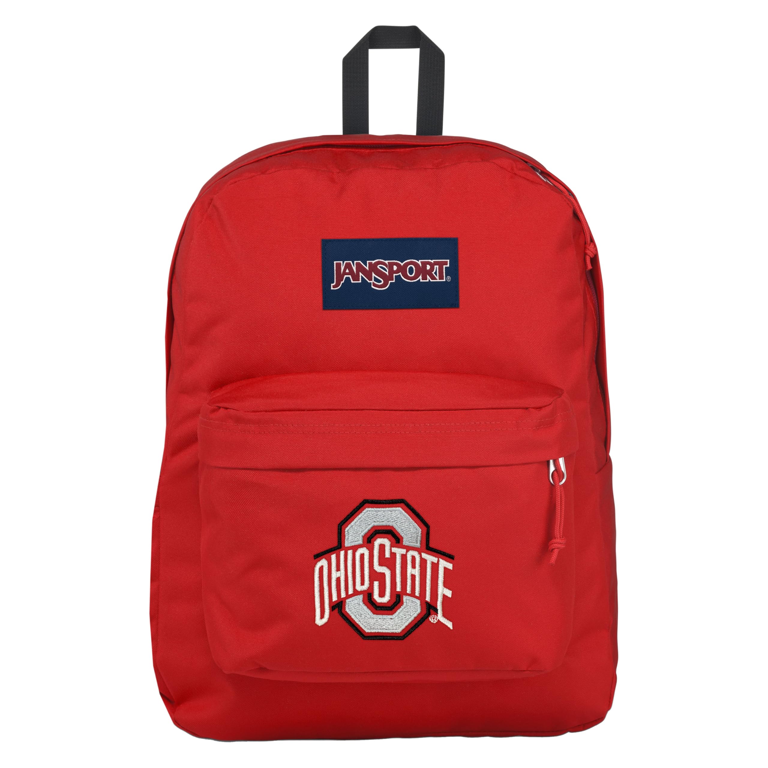 JanSport NCAA Officially Licensed Backpack, Ohio State Buckeyes, Superbreak Plus with Padded 15'' Laptop Sleeve, Spacious Computer Bag for Men & Women