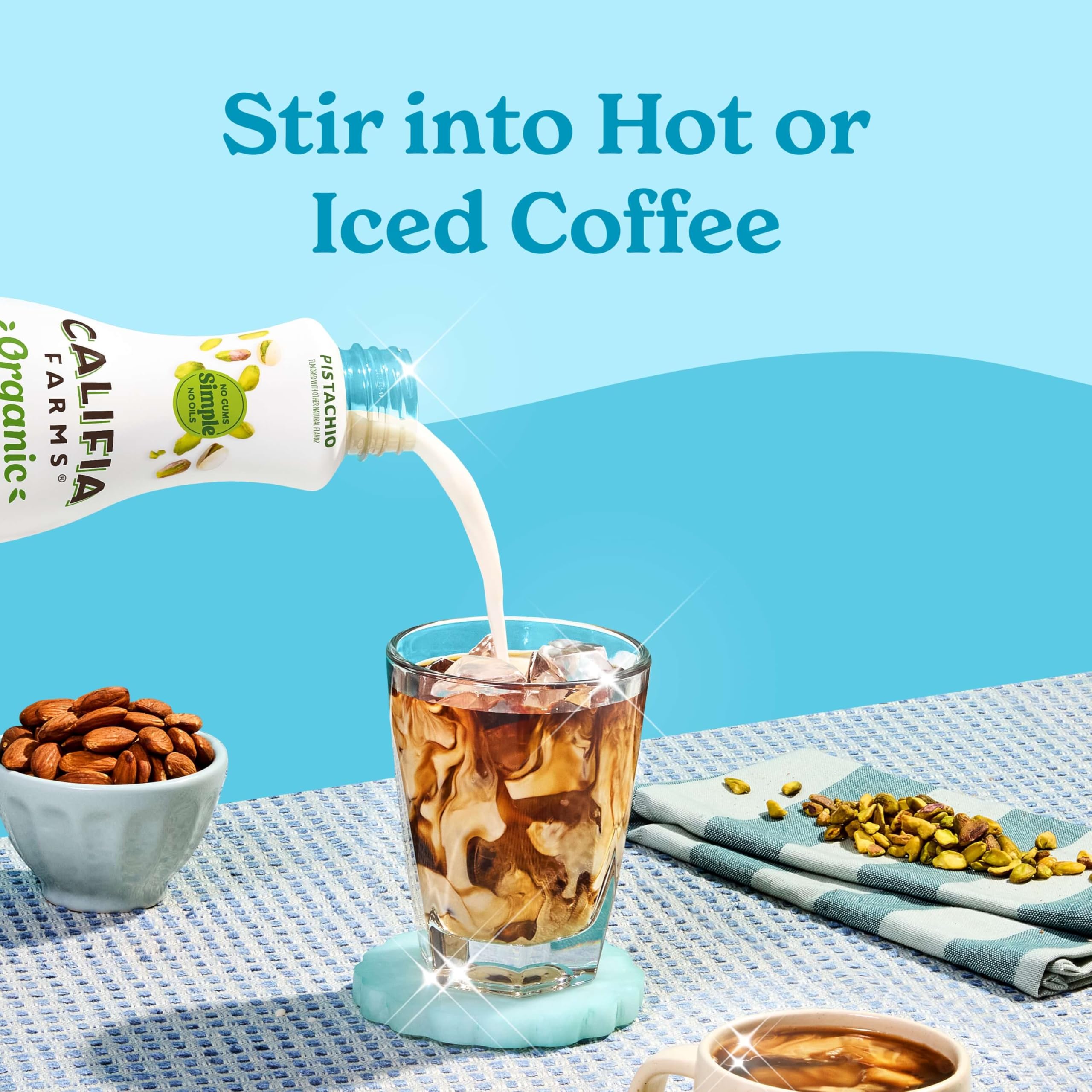 Califia Farms - Organic Pistachio Almond Milk Coffee Creamer 25 4 Oz Dairy Free Plant Based Vegan Gluten — view 5