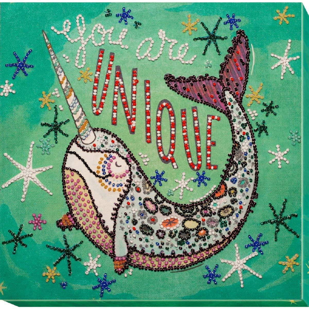 Abris Art Bead Stitch Embroidery kit, Cotton, Multicoloured, 20x21cm