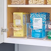 Vista 3 de iDesign - Contenedor de plástico transparente apilable - Organizadores y almacenamiento para cocina, refrigerador y despensa, paquete de 6