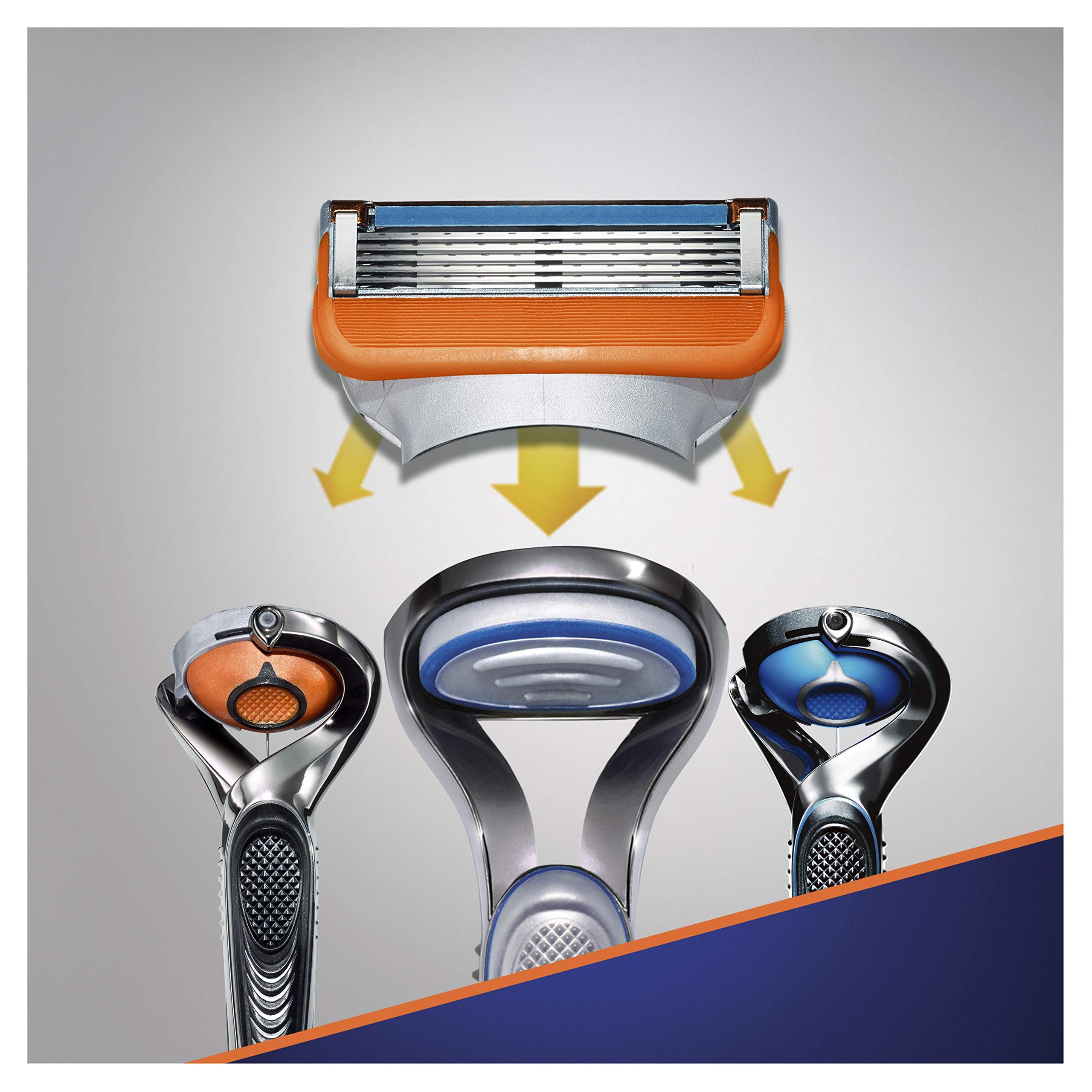Lames De Rasoir Gillette Fusion X8 – 5 Lames En Acier Inoxydable, Compatibles Avec Plusieurs Modèles Fusion