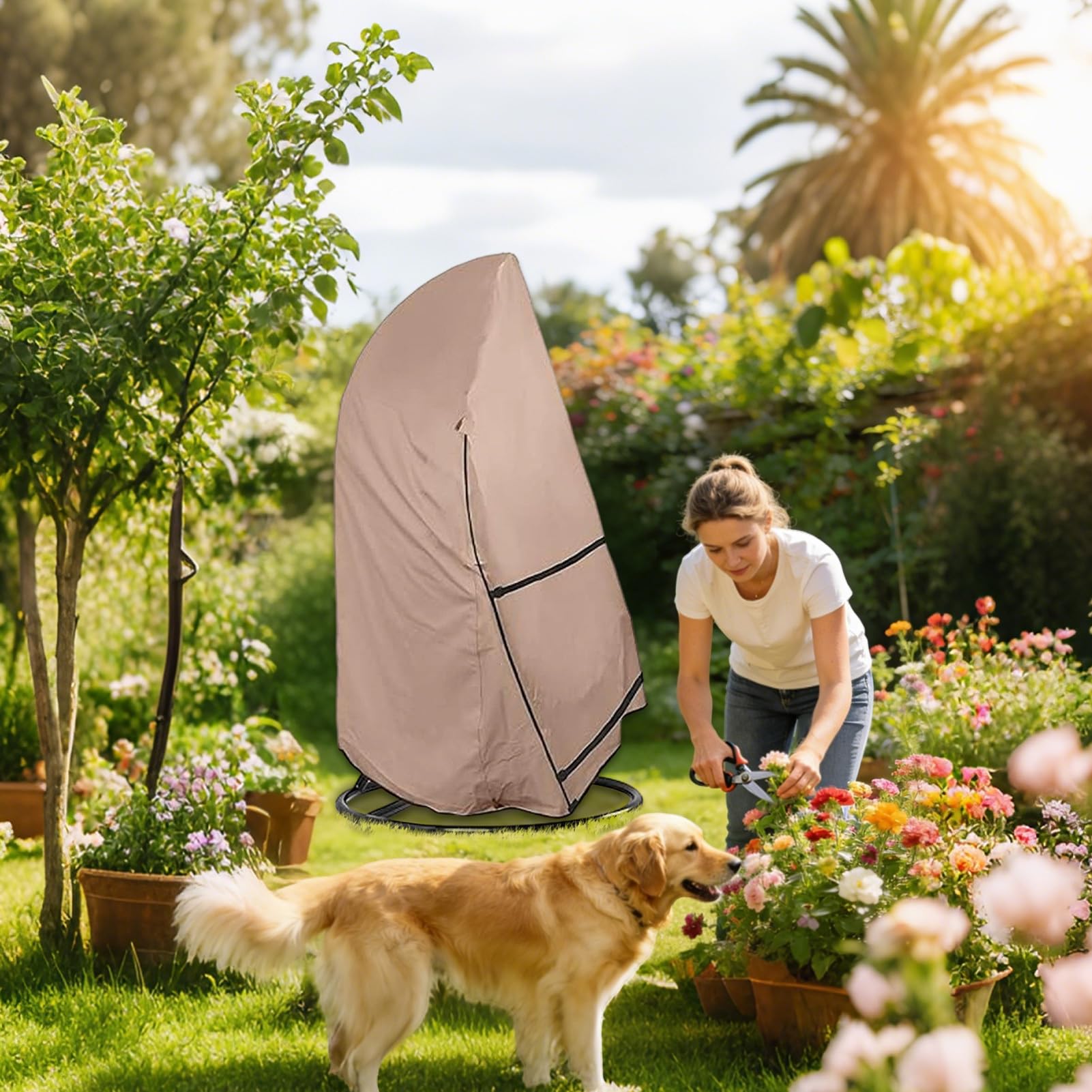 Funda impermeable y a prueba de polvo para silla GG, funda protectora para sillas de patio, uso interior y exterior, para el hogar, jardín, patio, balcón, sala de estar, hotel, zona de piscina