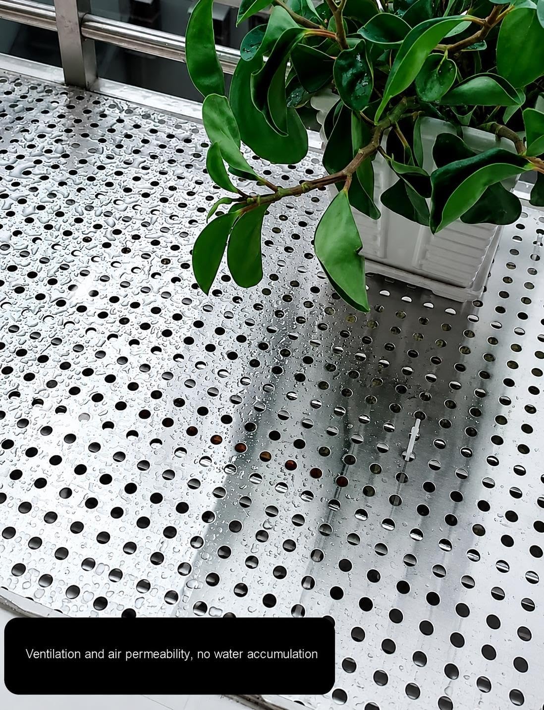 Tôle perforée inox 304, trous 8 mm, panneau pour garde-corps