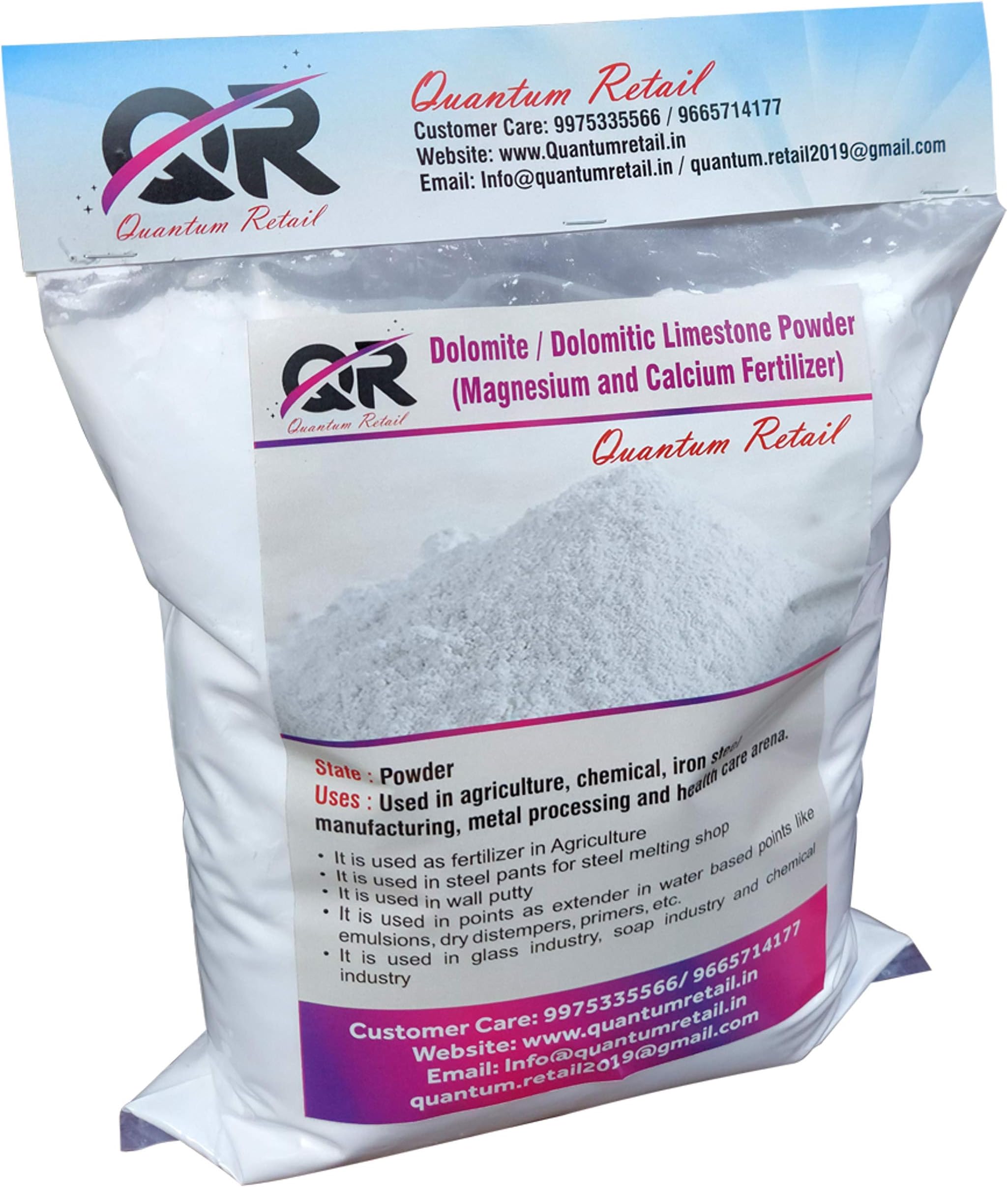 (1.9 kg) Dolomite Powder/Dolomitic Limestone Powder for Soil PH Balance, Gardens and All Indoor & Out Door Plants, Fish Pond, aquaculture, biofloc, soap Making, Aquatic Plant