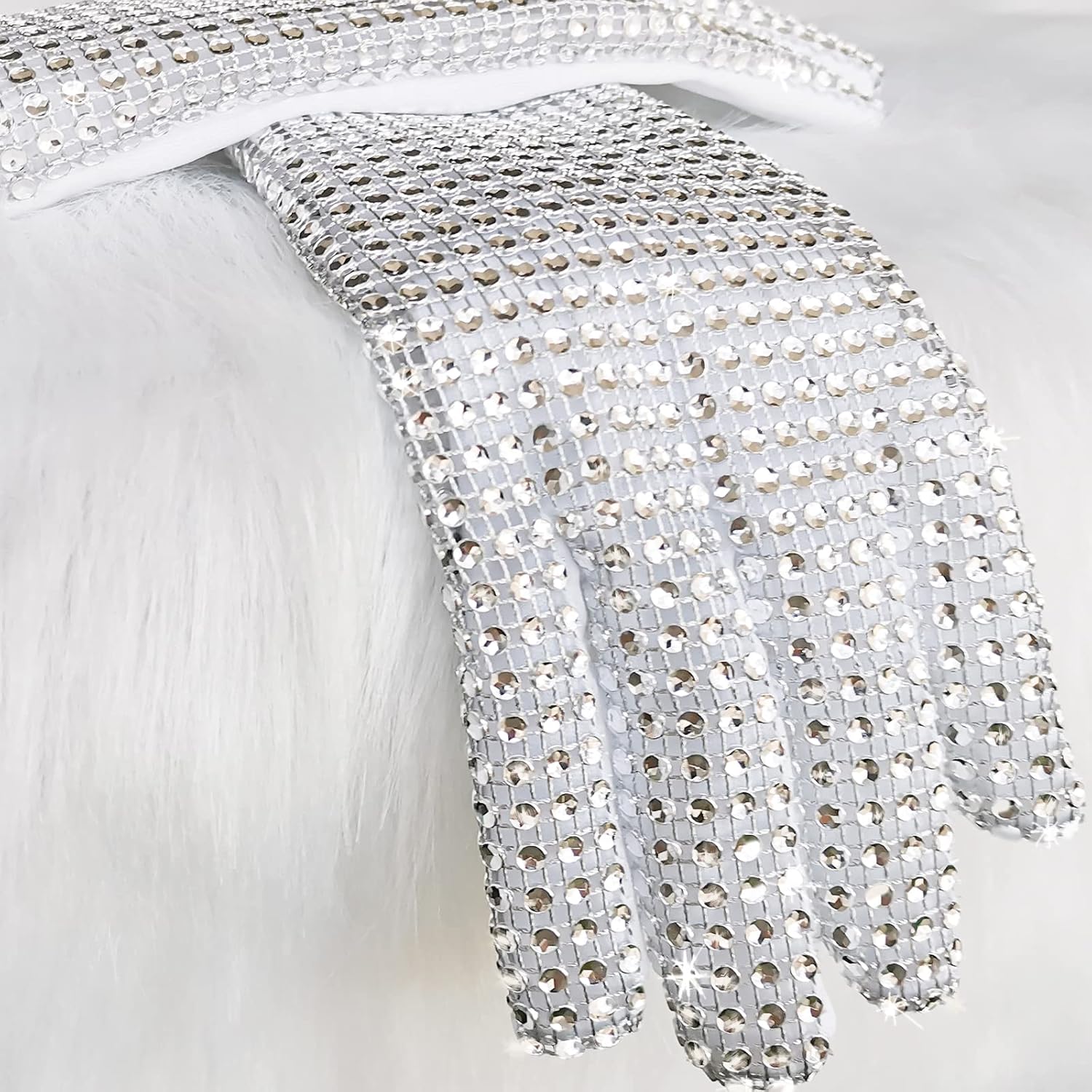 Rhinestone Glove for Adult Men Glove Fans Punk Gloves Gift Collection - Image 5