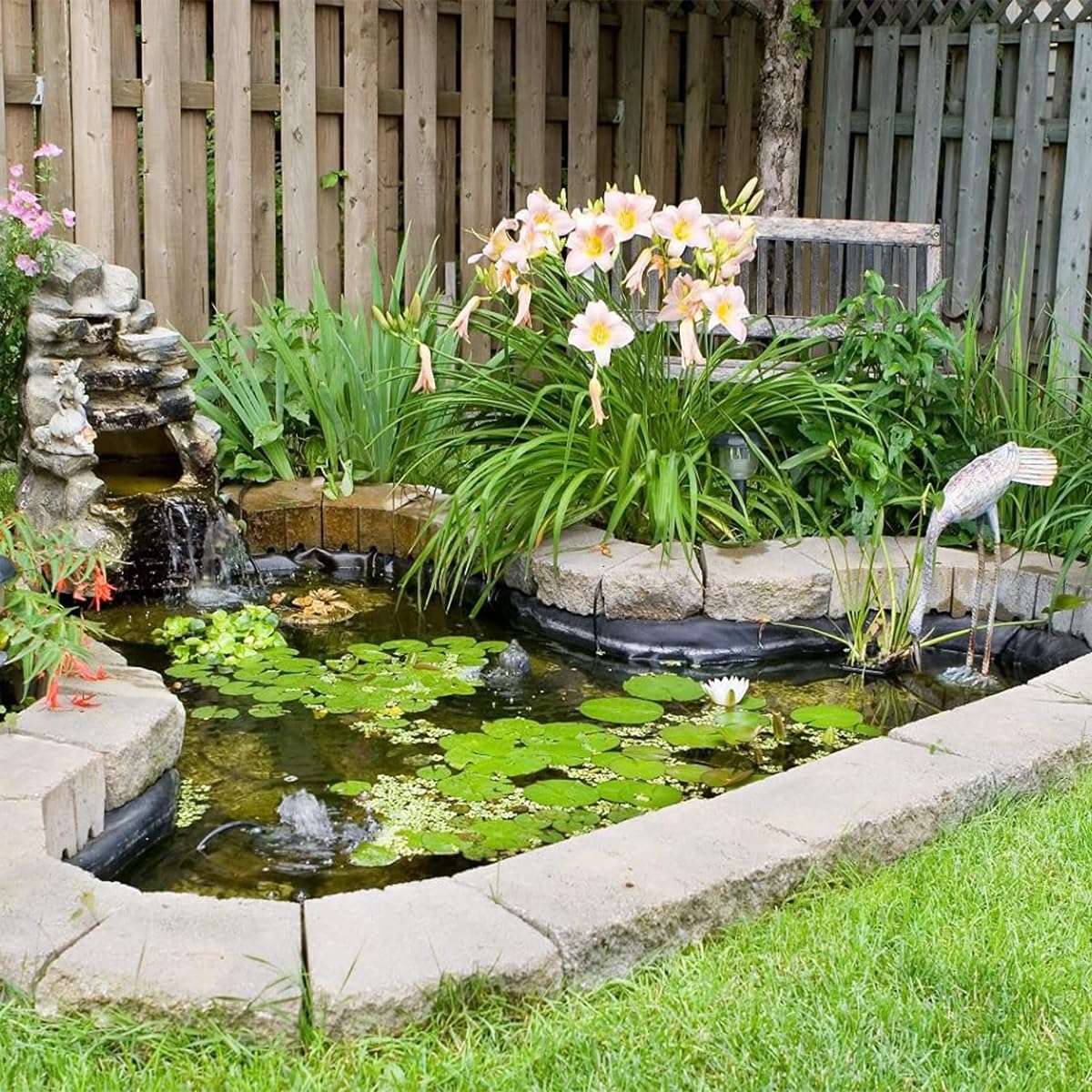 Telo laghetto Telo Piscina Telo per laghetto da Giardino Cascata laghetto, Telo per laghetto in HDPE 10x29,5 Piedi, Membrana Impermeabile e Resistente per cascate e Piante acquatiche, Spesso