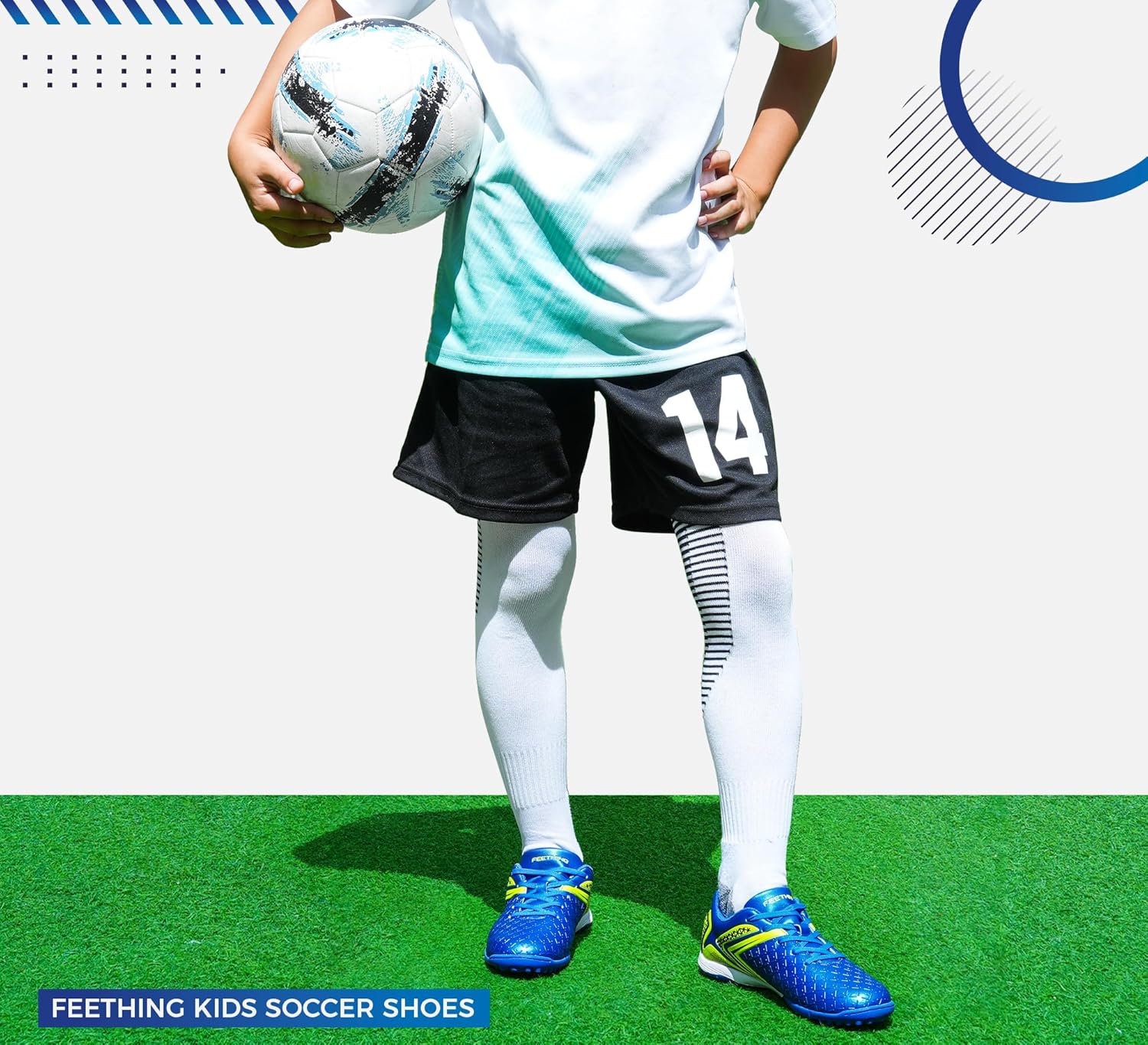 Girls Boys Indoor Soccer Shoes Kids Turf Training Football Cleats Youth TF Durable Futsal Soccer Sneaker Littel/Big Kid
