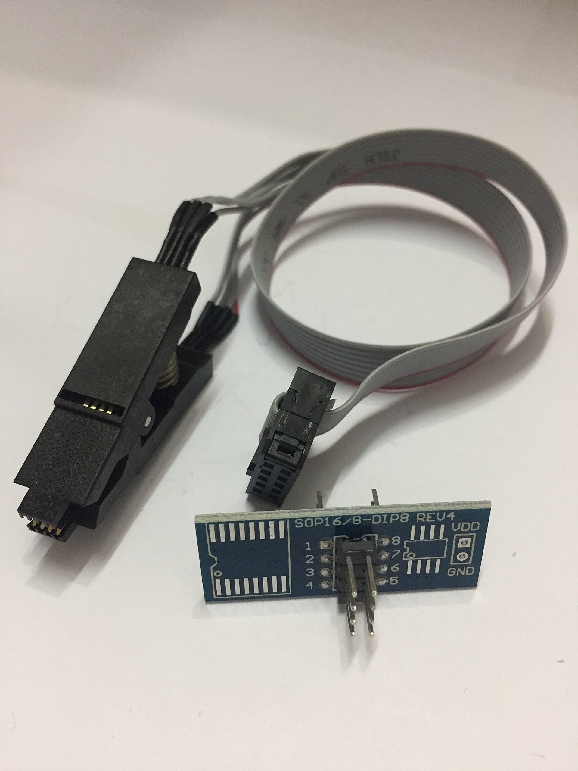 SOP8 foot BIOS test clip, wide and narrow 8-pin universal adapter clip, burn chip clip + SOP16 / 8-DIP8 adapter plate