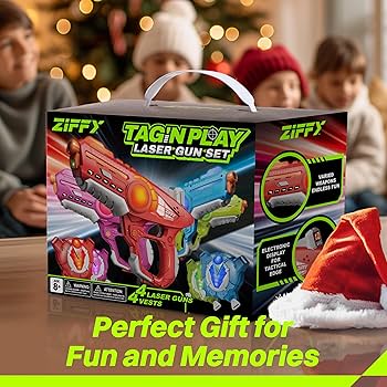 Amazon.com: ZIFFY Laser Tag Guns Set of 4 with Vests, Multi