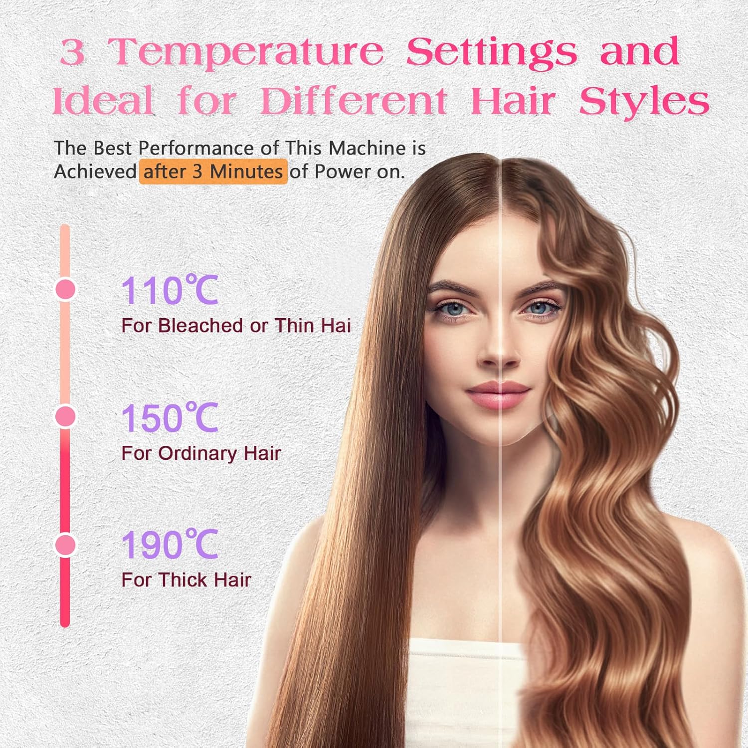 Electric Cordless Hair Straightener Brush, Portable Straightening Brush for Women, Mini Hair Straightener for Travel, High Capacity Rechargeable Fast Heating Straight Comb, 8x2x1.8inch, 0.9lb, Gray/Red Rose - Image 4